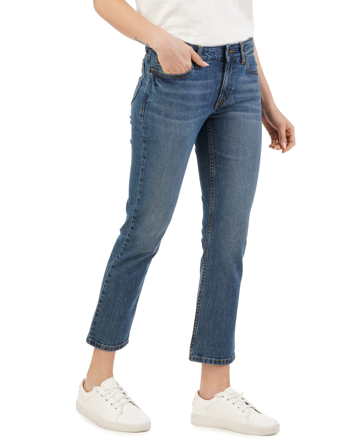 INKD Women's High Rise Jeans - Blue - Image 3