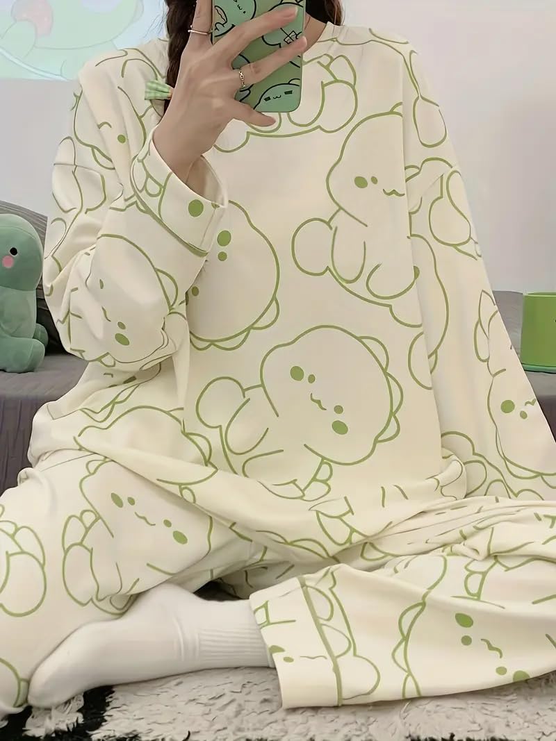 GLASGO Women's Cotton Pajama Set - Green - Image 5