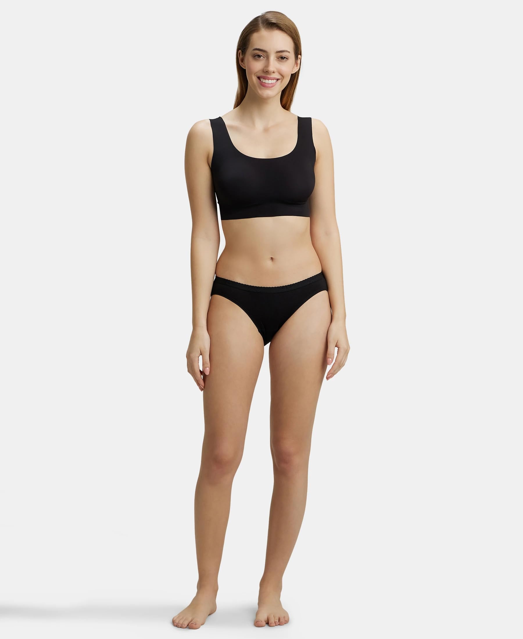 Jockey Women's Wirefree Lounge Bra - Black - Image 5