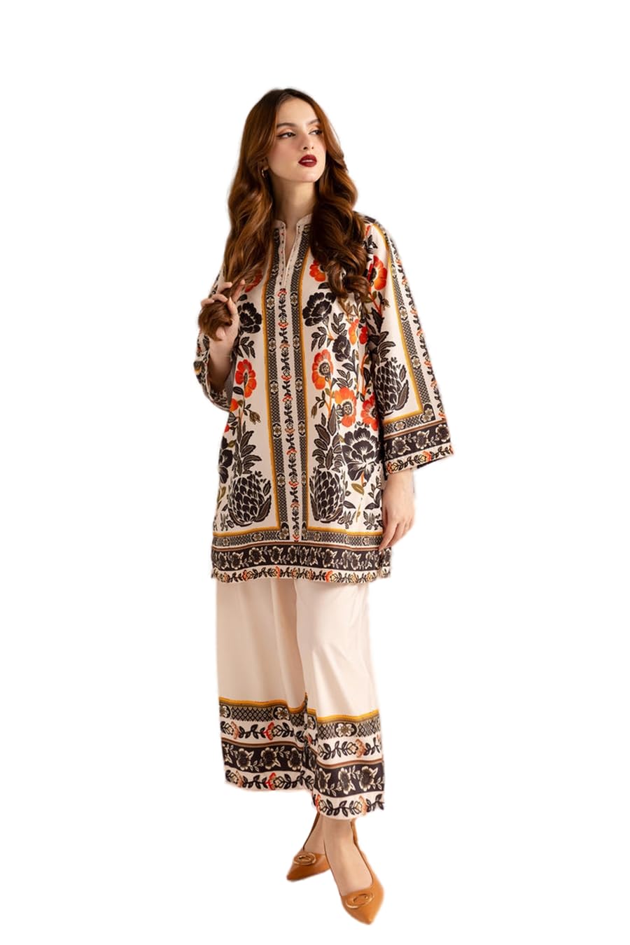 Crally Women's Digital Print Rayon Cord Set - Image 2