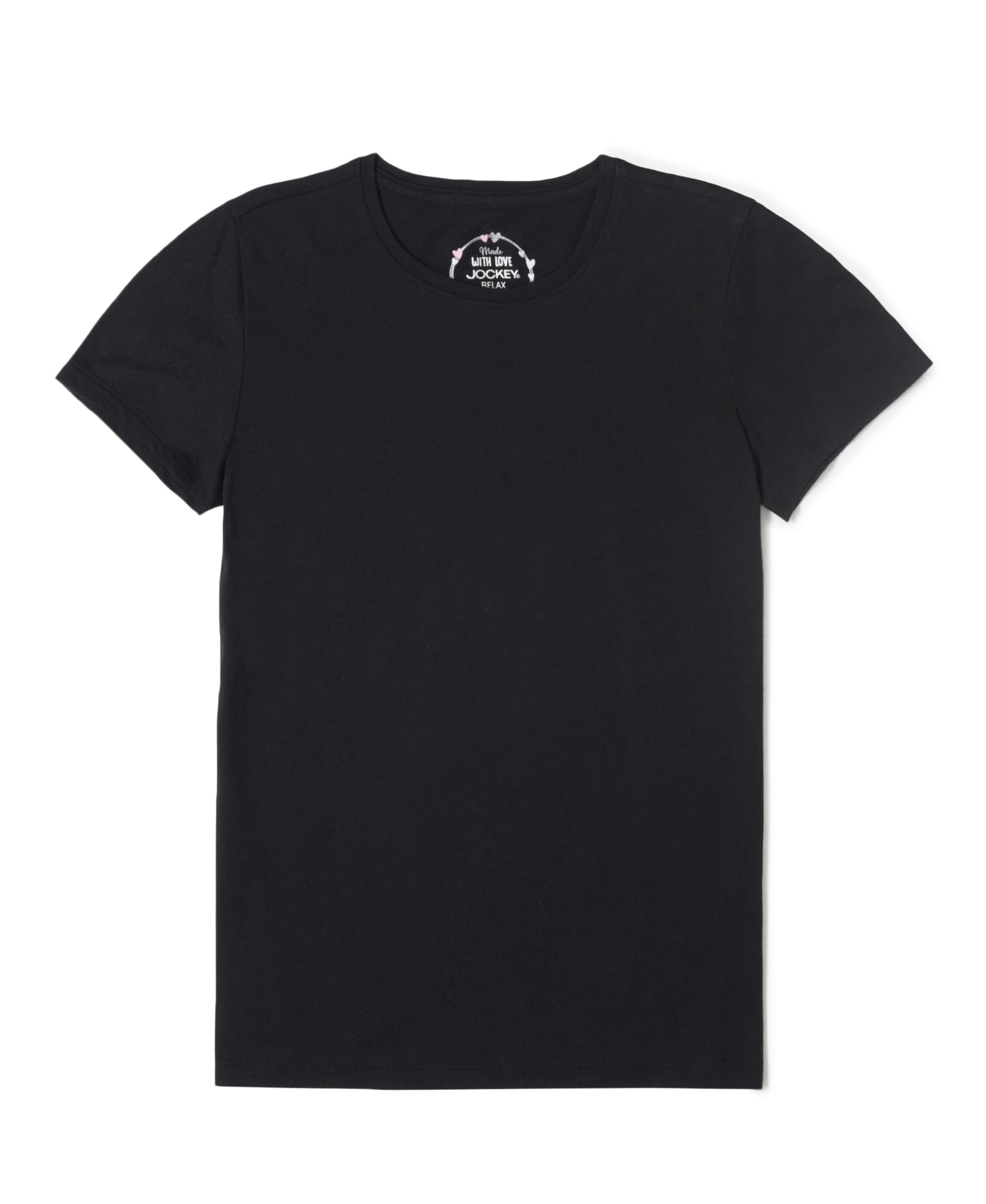 Jockey Girl's Cotton T-Shirt - Black