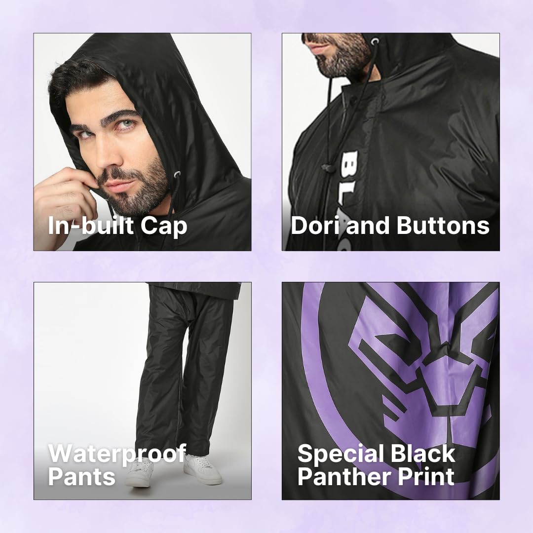Citizen Black Panther Reversible Raincoat for Men - Image 3