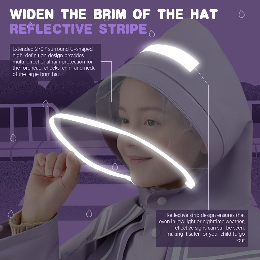 SNOWIE Kids Raincoat - Transparent Dinosaur Print - Image 4