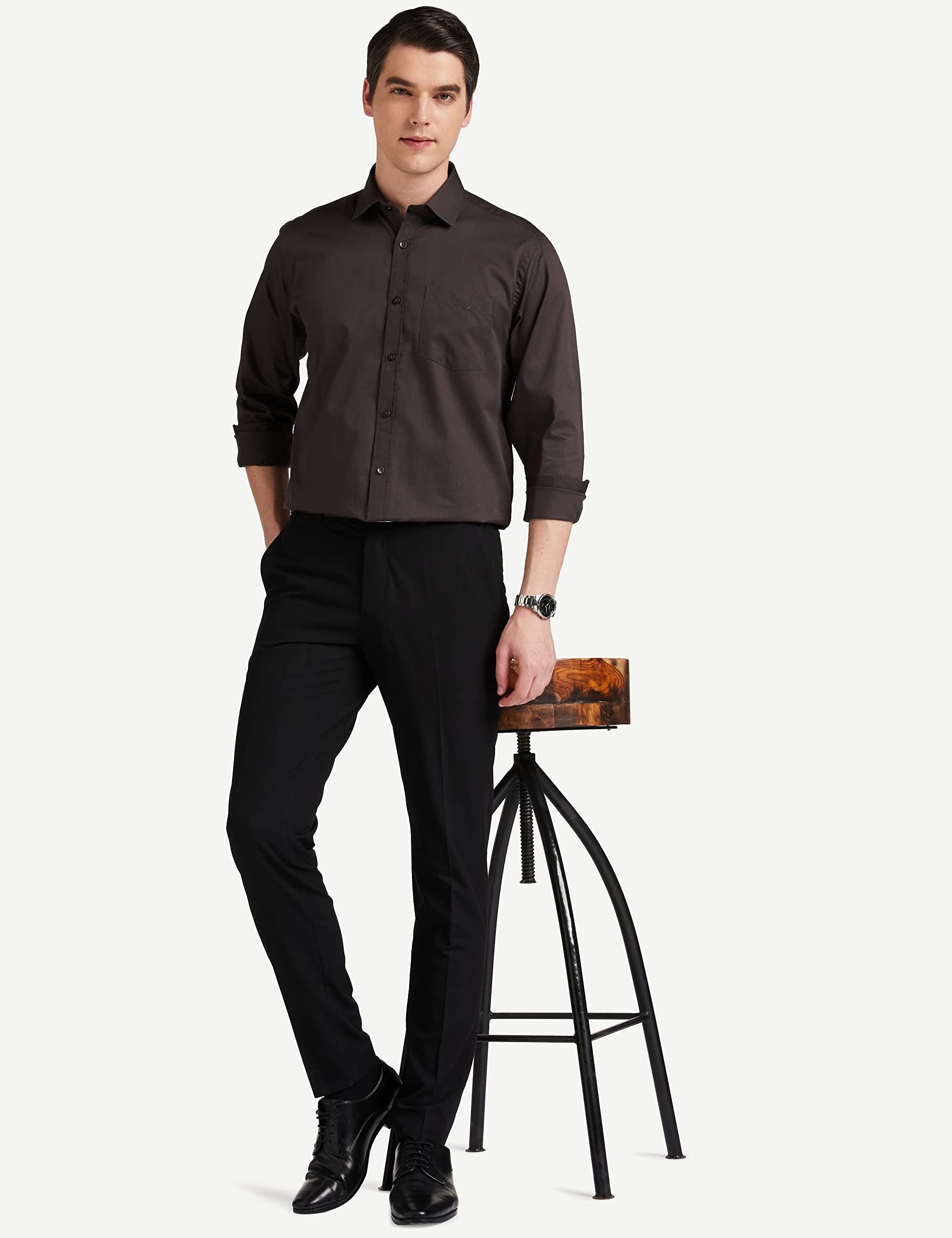 Symbol Men's Grey Formal Shirt - Image 3