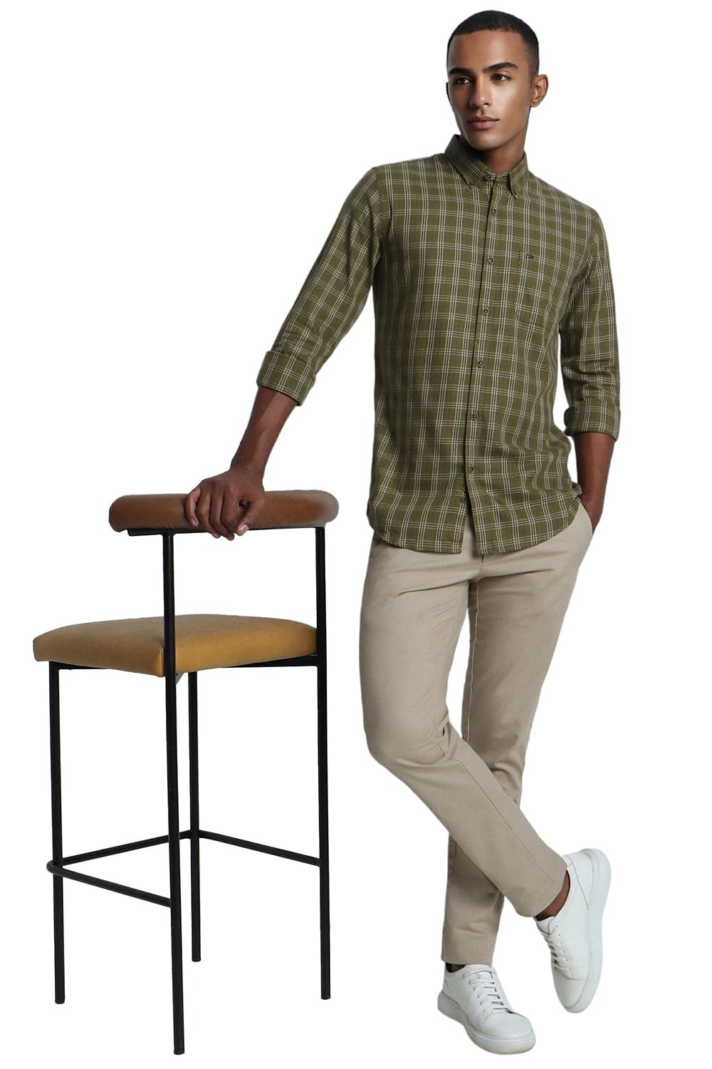 Peter England Men's Checkered Casual Shirt - Image 5