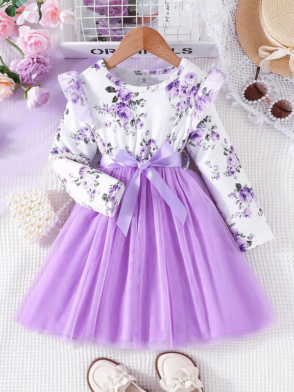 Niren Girls Modal Frock - Purple - Image 2