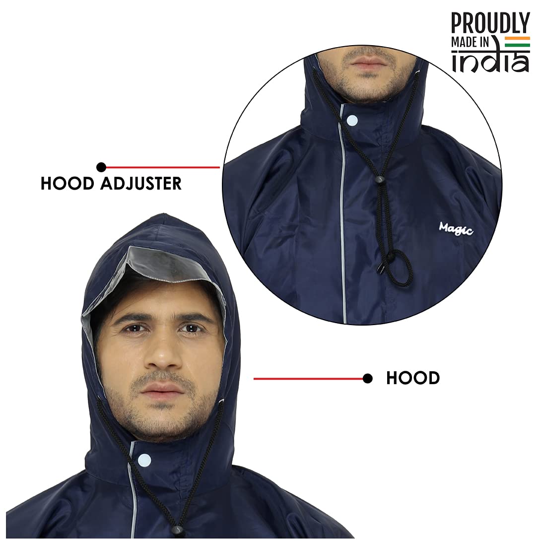 THE CLOWNFISH Polyester Rain Coat for Men - Image 4