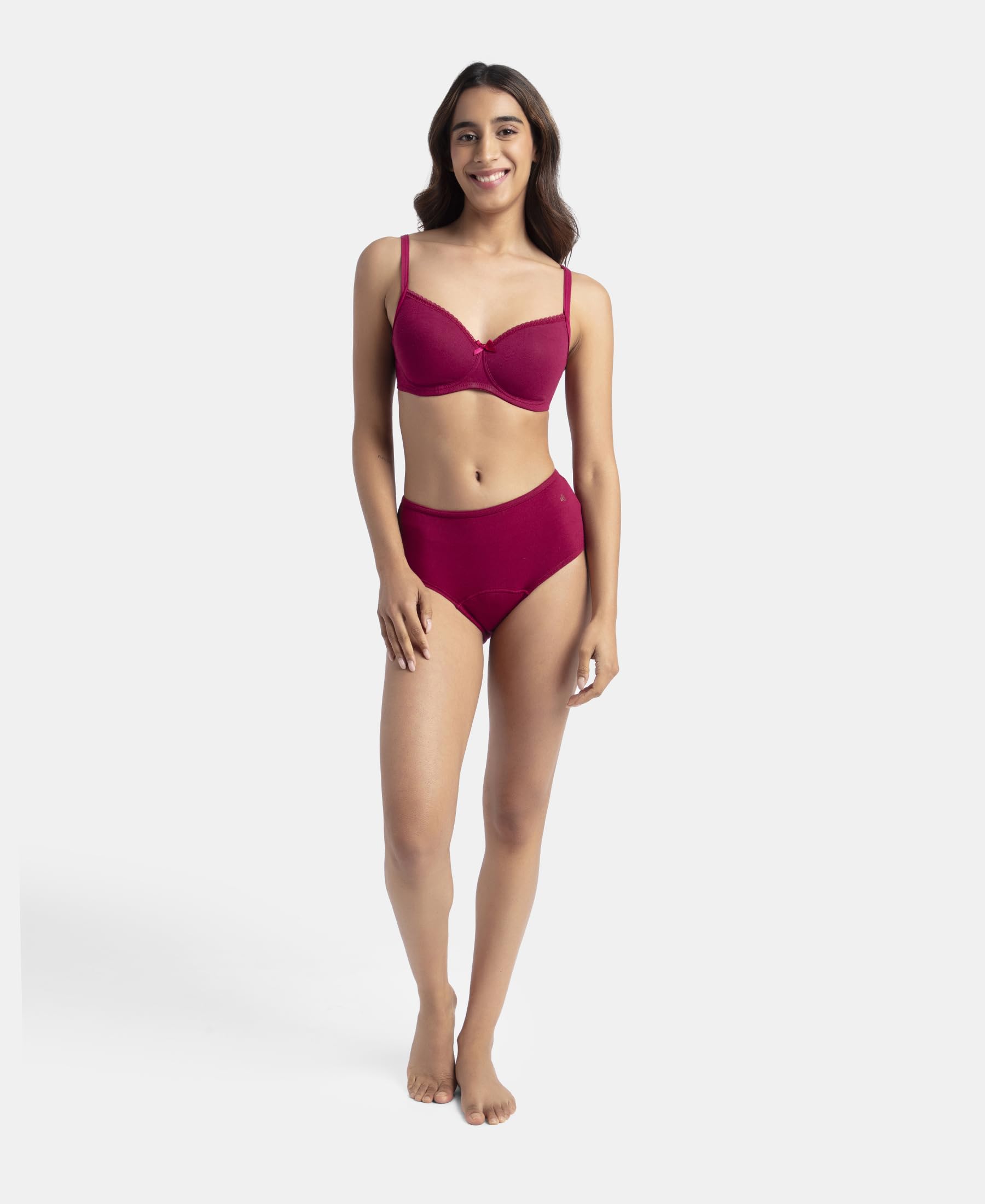 Jockey Women's Period Panty - Beet Red - Image 4