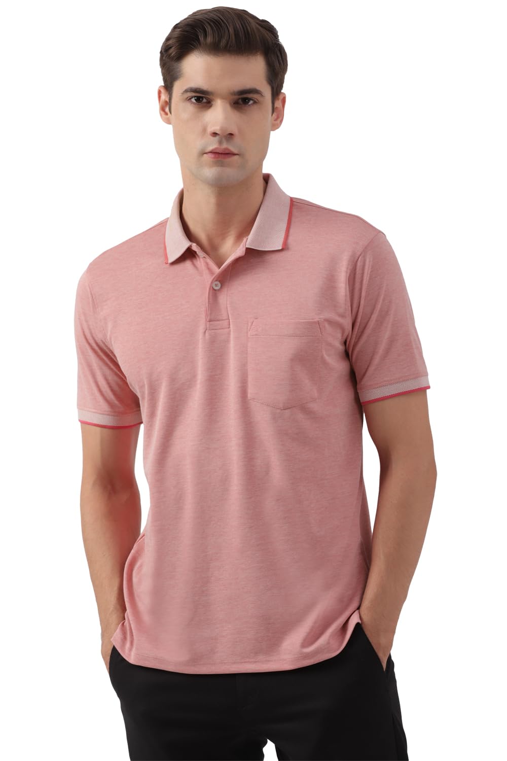 Peter England Pink Polo T-Shirt