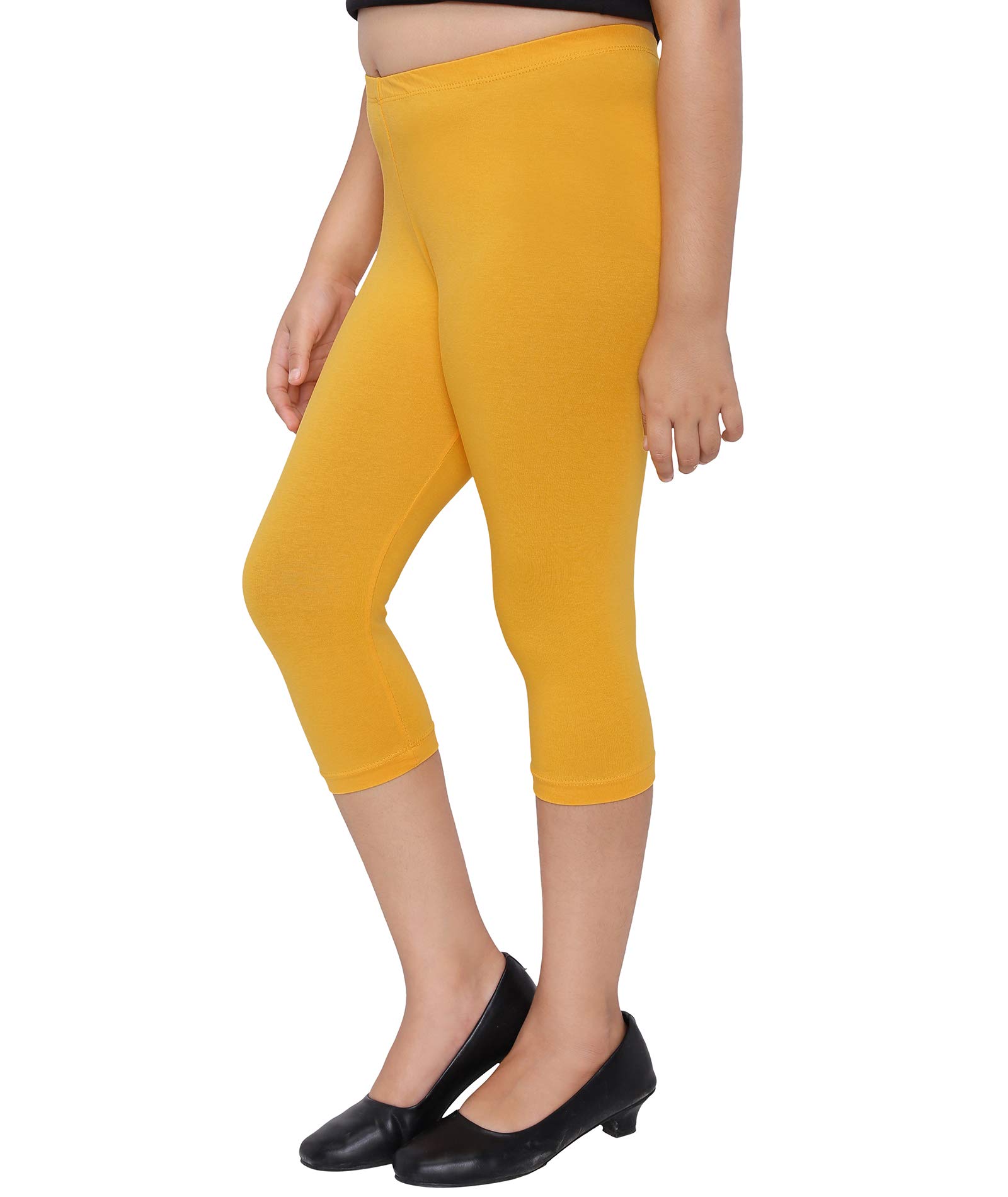 Robinbosky Girls Capri Leggings - Blue, Yellow & Pink - Image 5