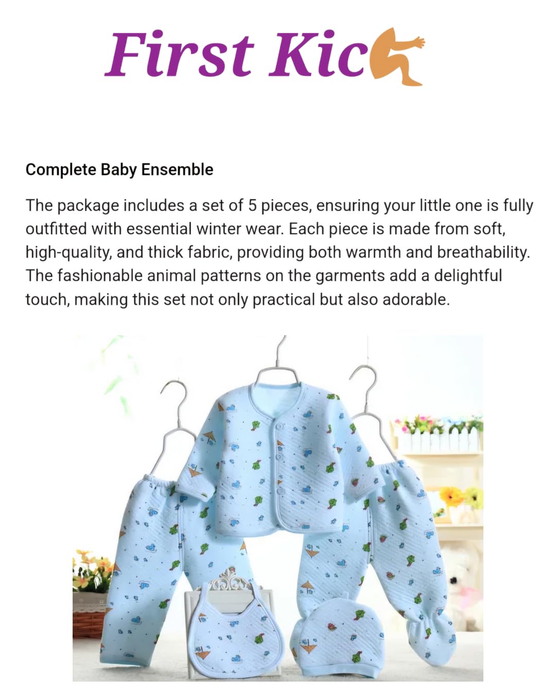 Unisex Baby Cotton Summer Suit - Image 3