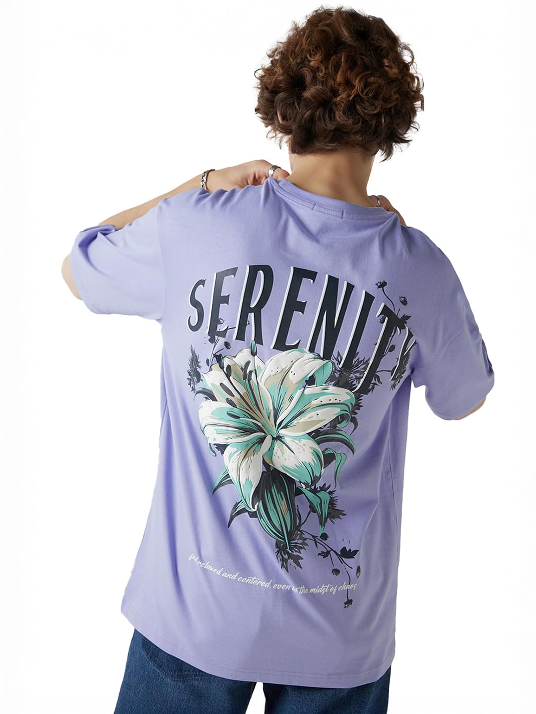 Bewakoof Men's Graphic Print T-Shirt - Purple