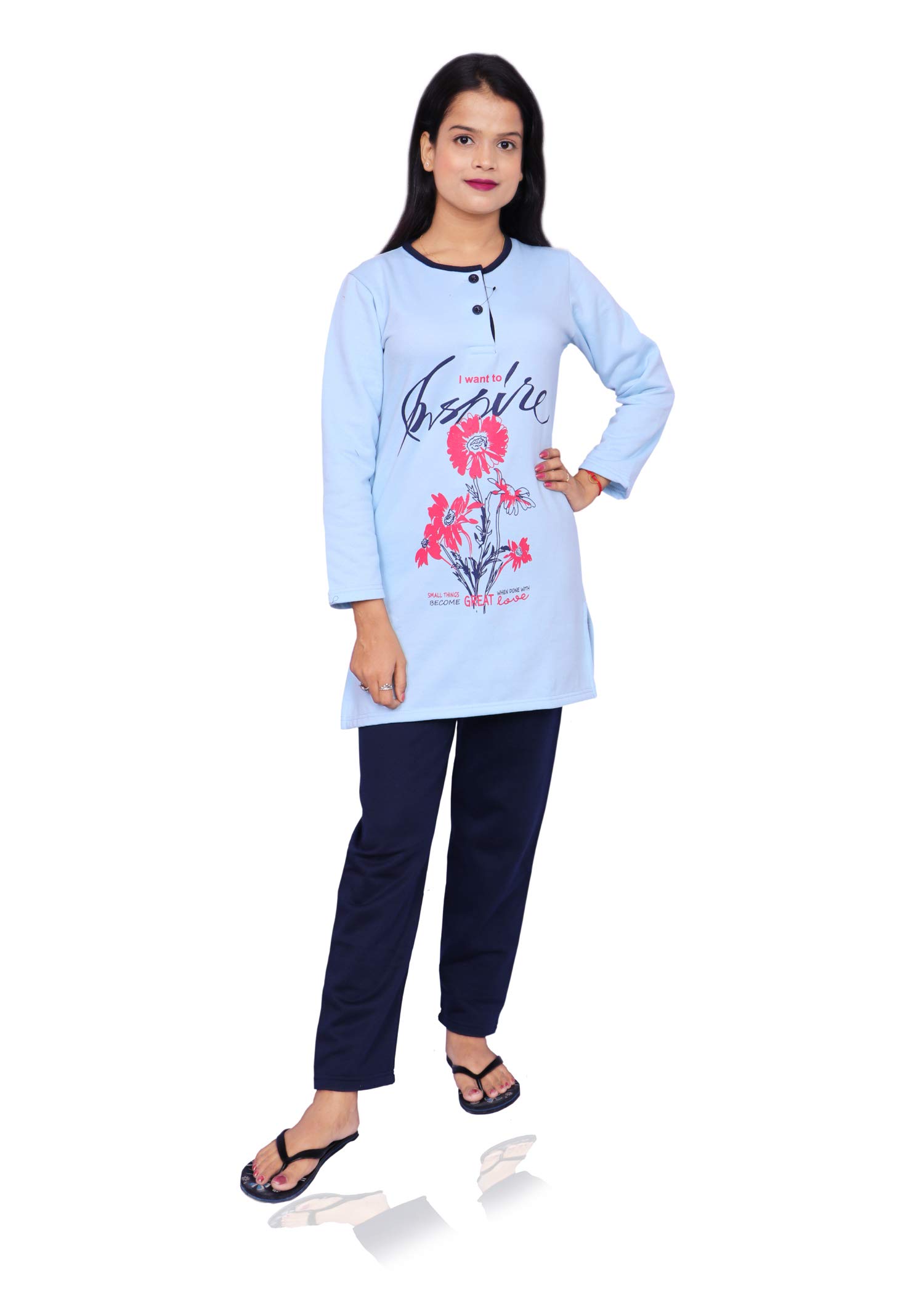 GarbGlide Women's Winter Night Suit - Sky - Image 4