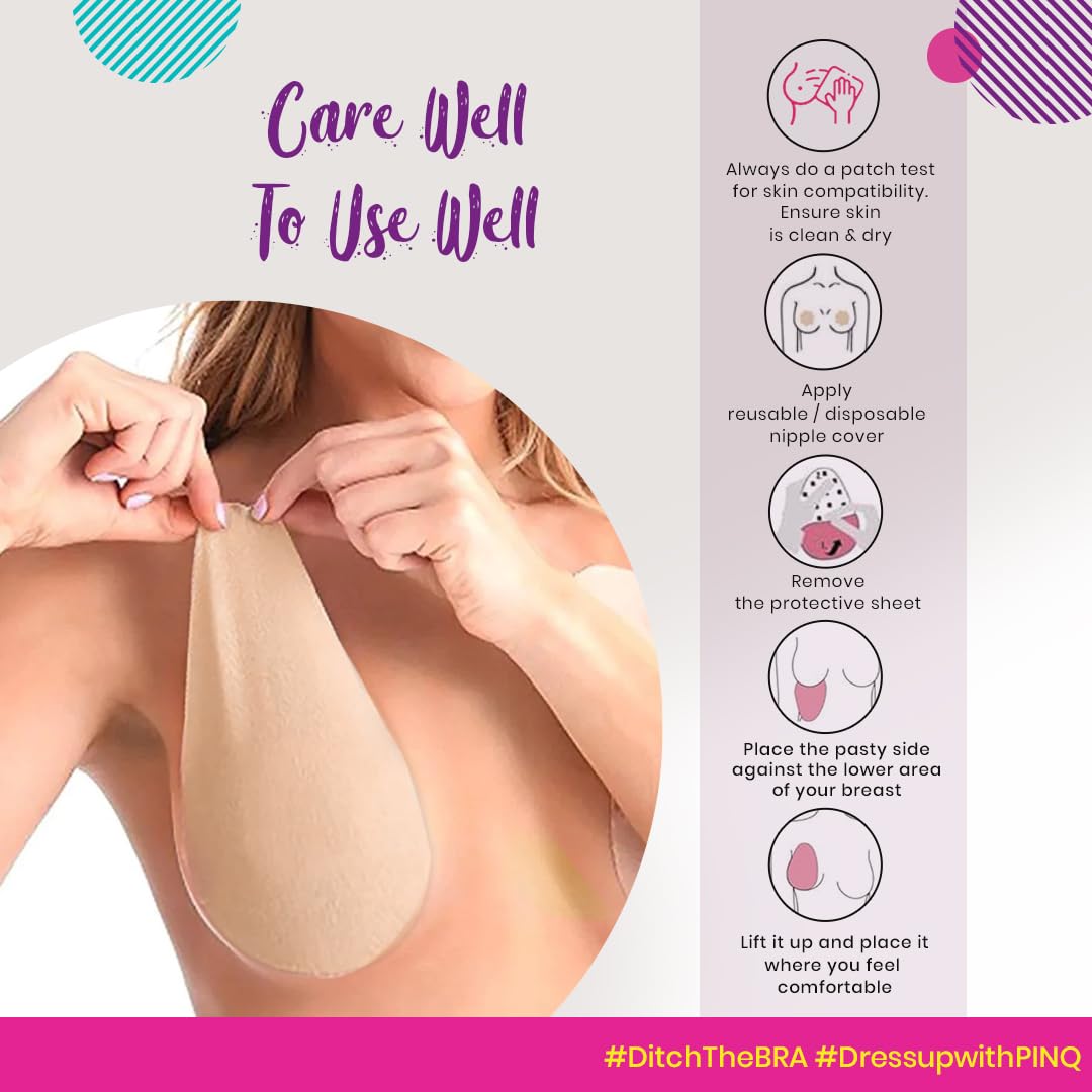 PINQ Breast Lift Tape Pasties - Nude - Image 5