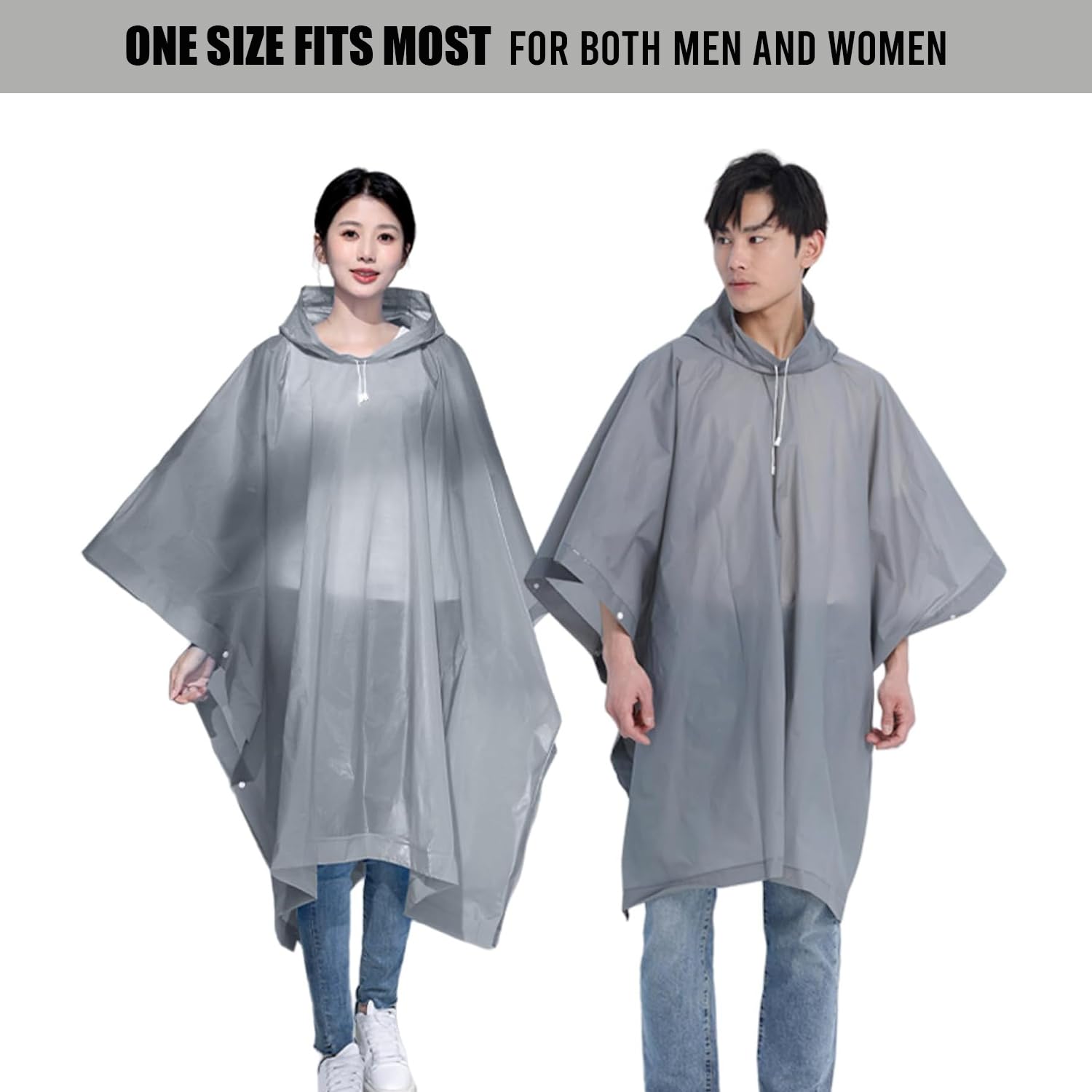 Allextreme EVA Poncho Raincoat Transparent for Women - Image 3