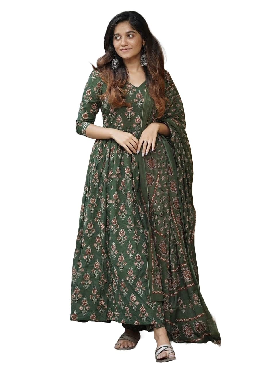 Nermosa Viscose Women Printed Kurta Suit Set