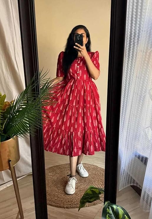 GarbGlide Women Printed Rayon Anarkali Kurta - Image 3