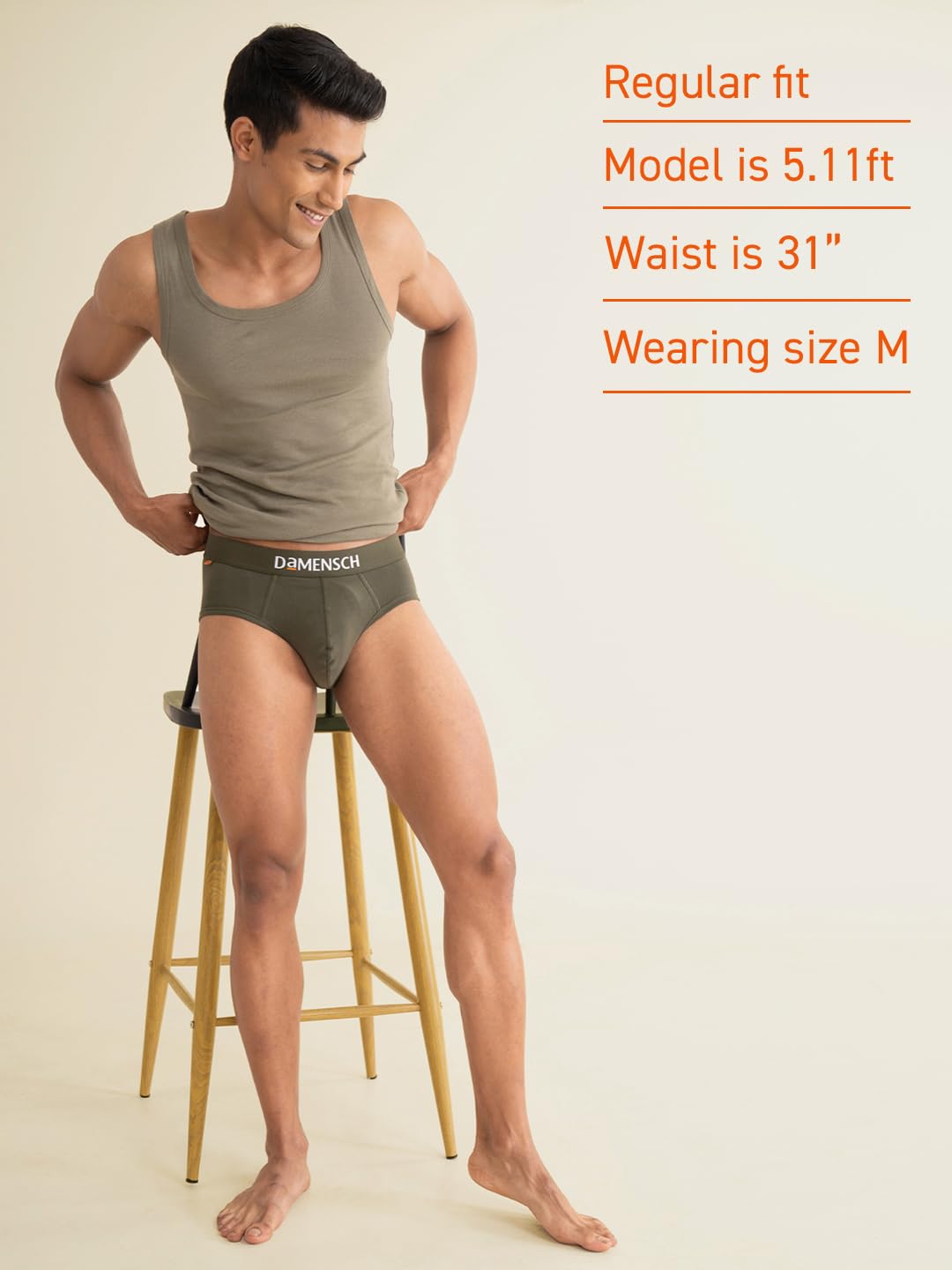 DAMENSCH Men's Olive Briefs - Image 3