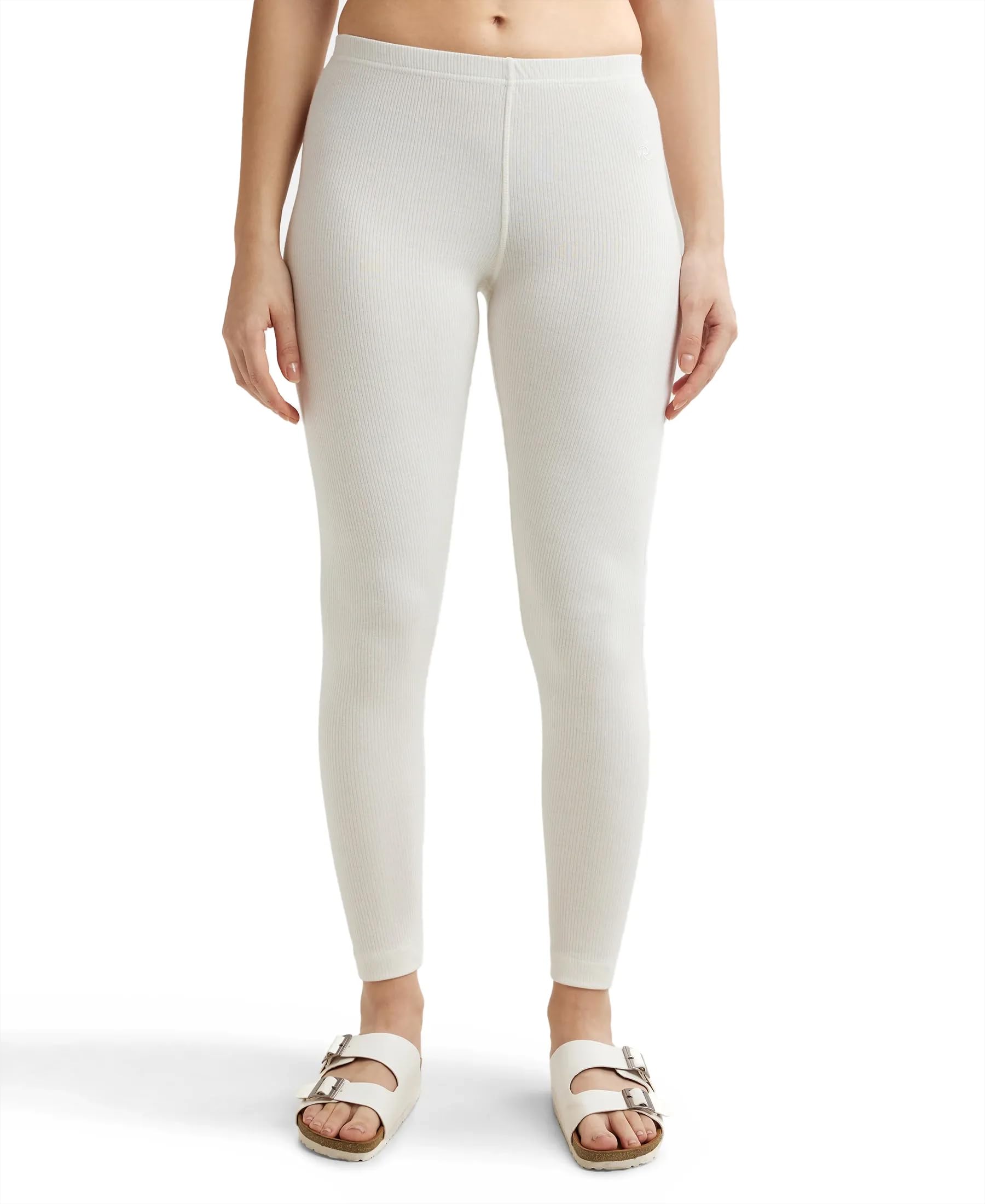 Jockey Women's Tailored Fit Cotton Leggings - Off White
