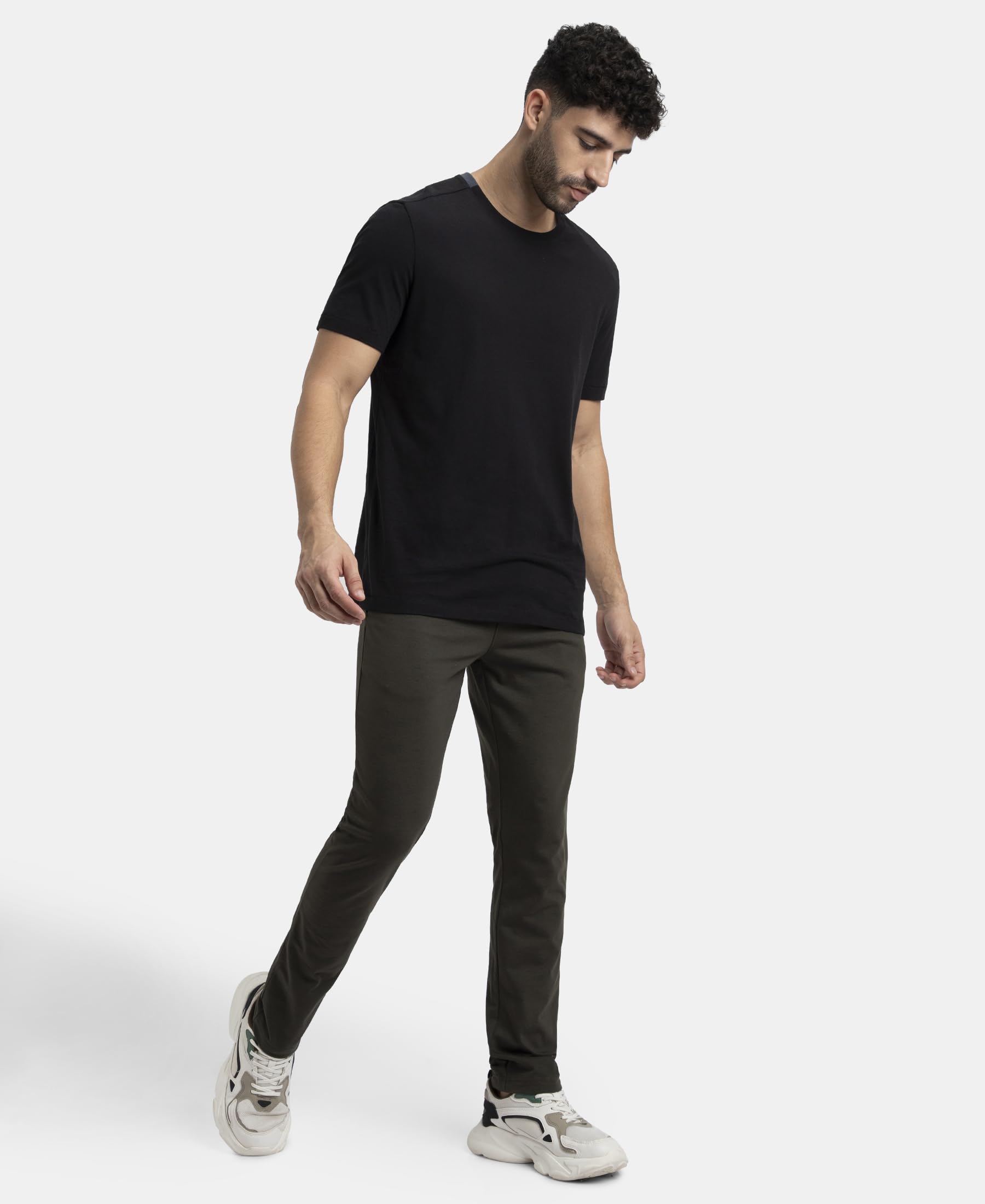 Jockey Men's Cotton Rich Slim Fit Trackpant - Olive - Image 4