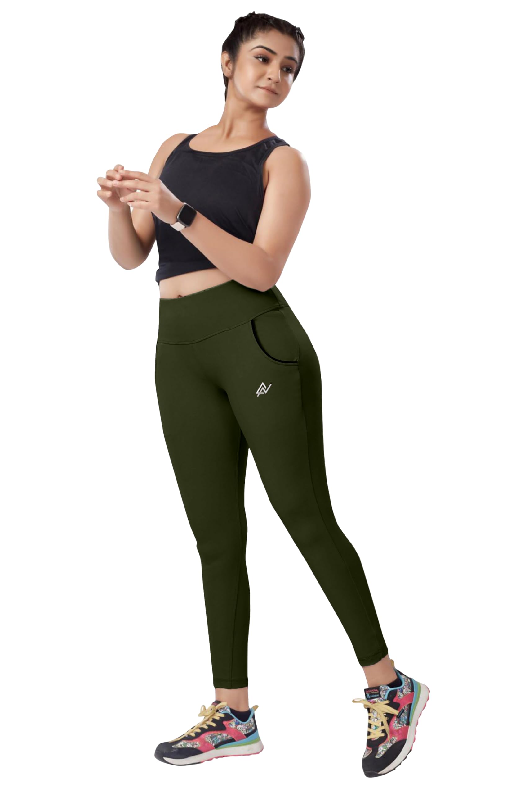 Nexsus Women's Yoga Pants - Olive - Image 4
