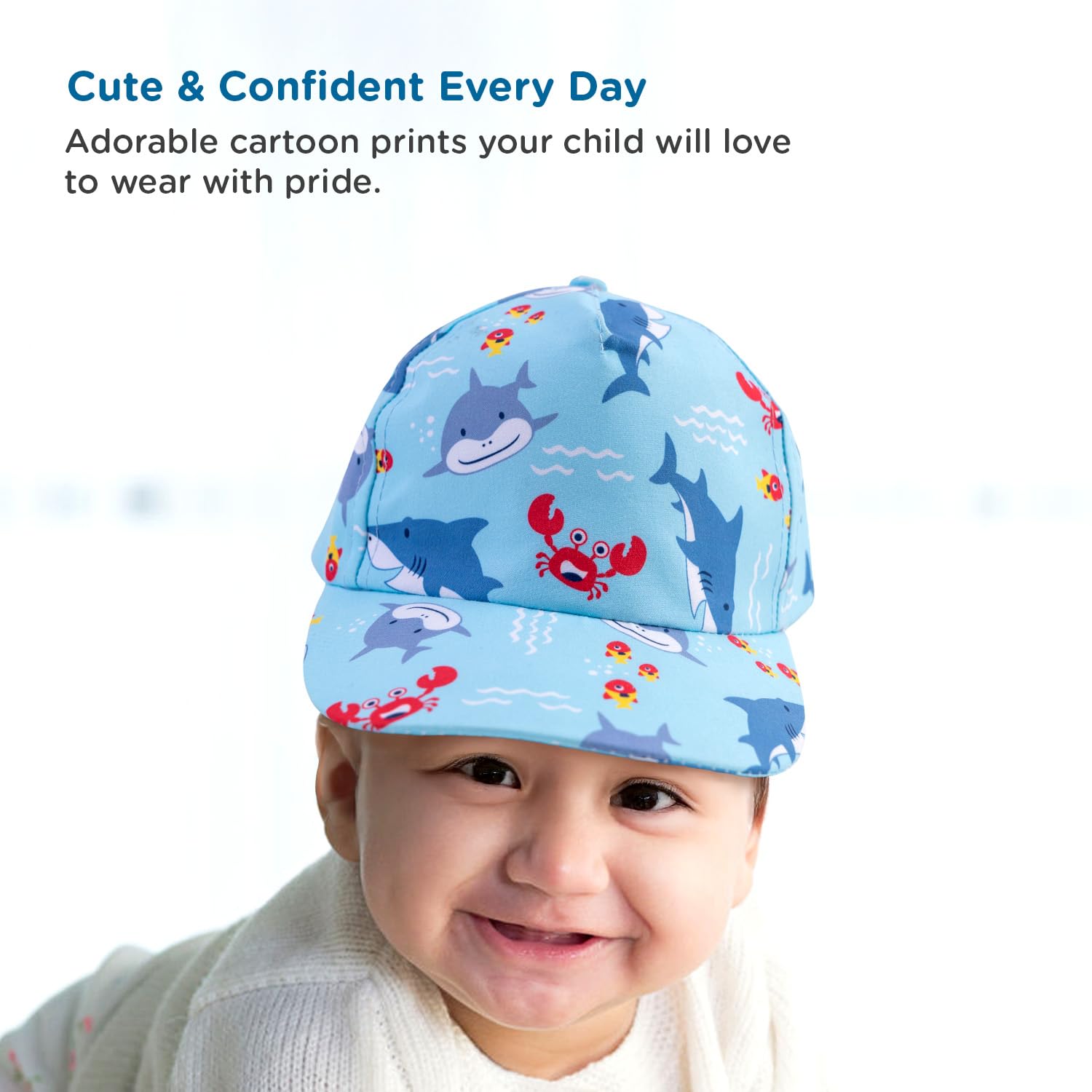Mee Mee Baby Summer Cap for Boys & Girls - Light Blue - Image 2