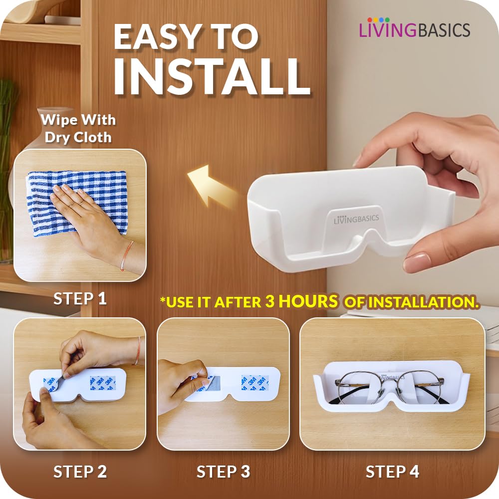LIVINGBASICS Glasses Holder & Sunglasses Display - White - Image 4