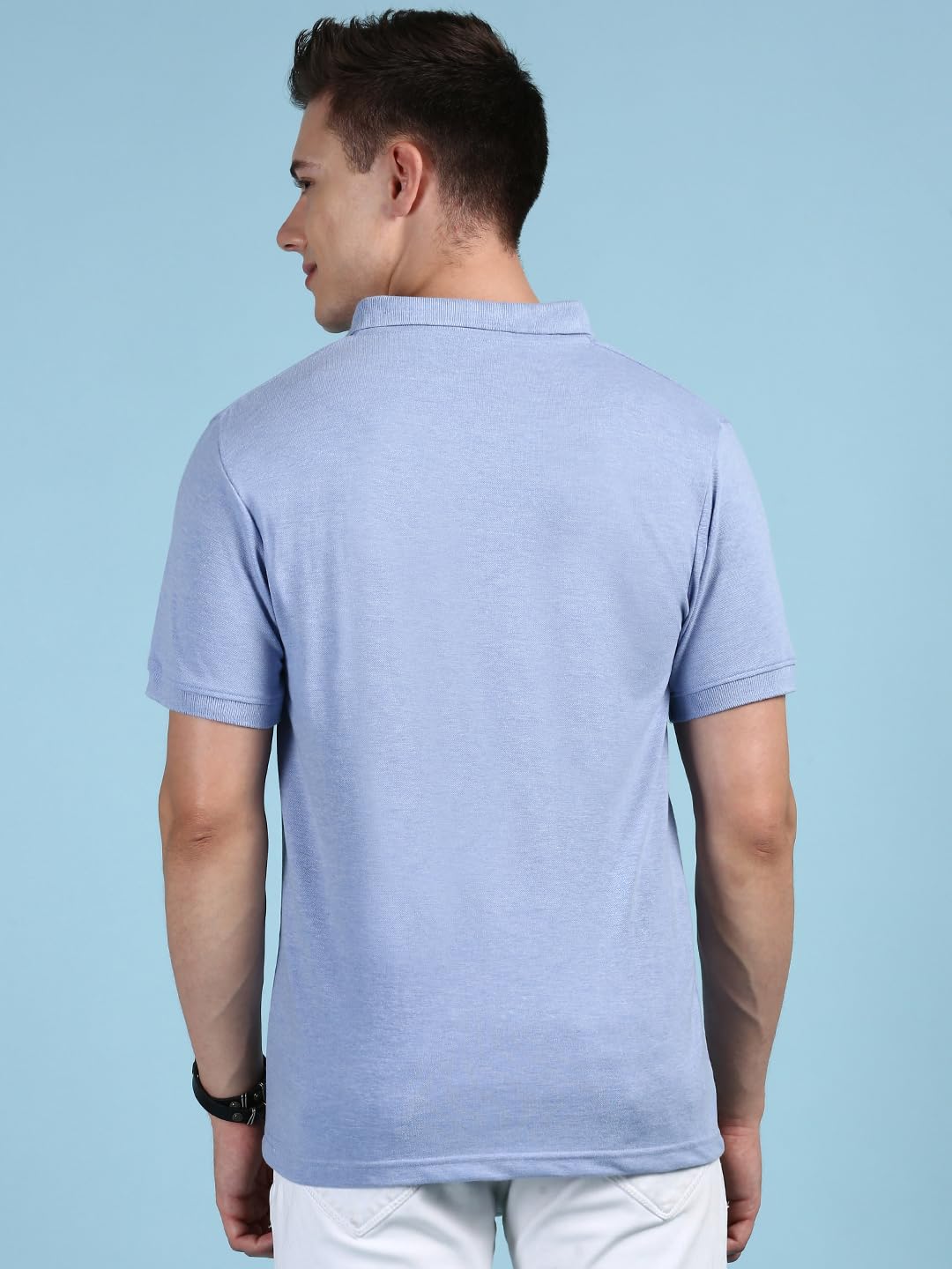 Lux Cozi Men's Polo Neck T-Shirt - Oxford Blue - Image 4