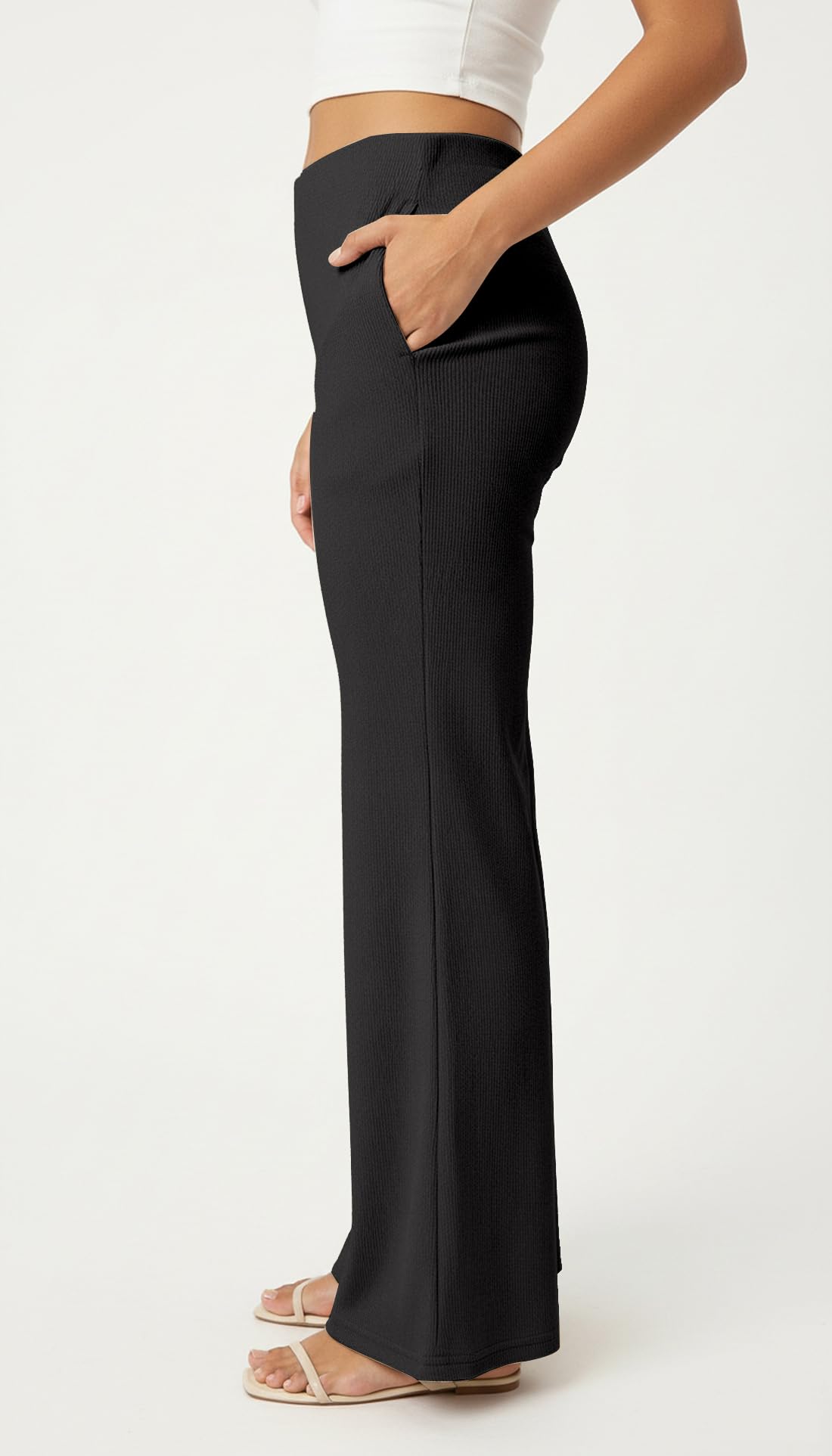 Mehrang High Waisted Wide Leg Trousers for Women - Image 3