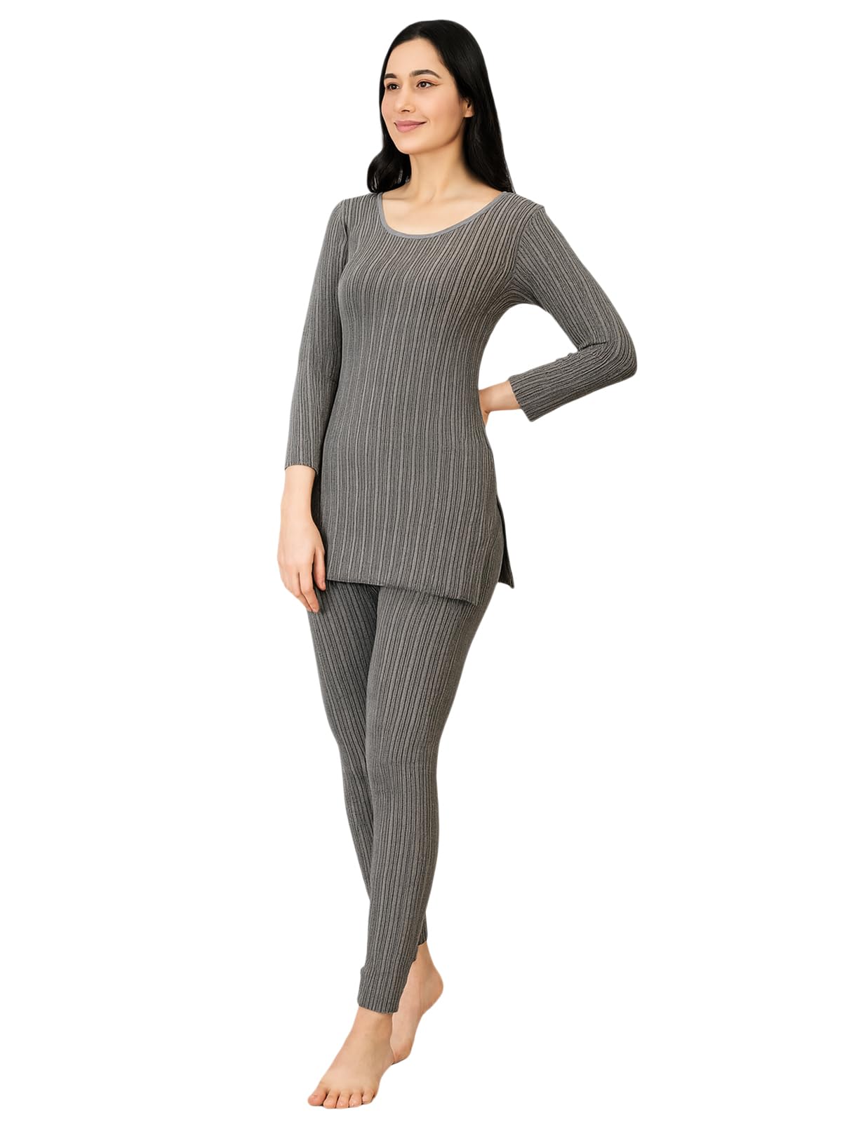 Lux Cozi Women's HEATEK Charcoal Melange