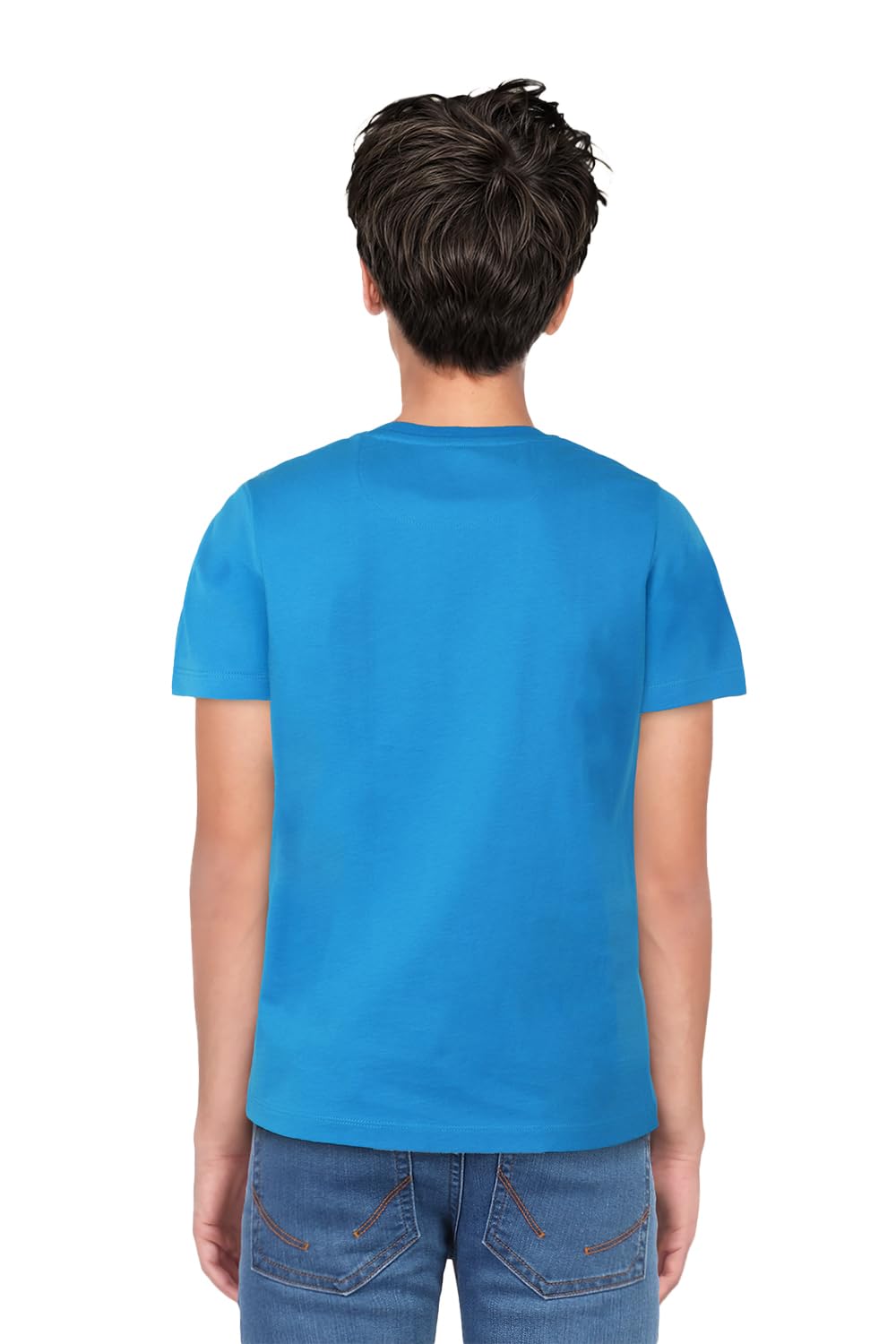 Allen Solly Boy's Solid T-Shirt - Blue - Image 2