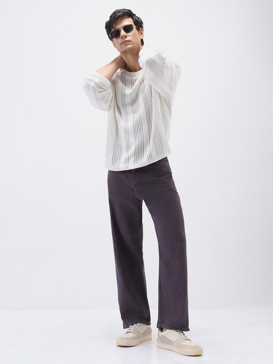 Urbano Men's Purple Baggy Jeans - Image 5