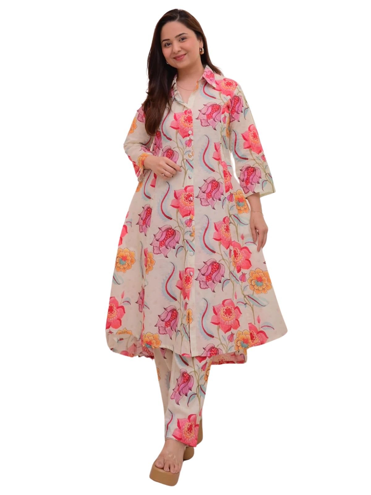 Leriya Fashion Women's Printed Kurta With Palazzo & Dupatta
