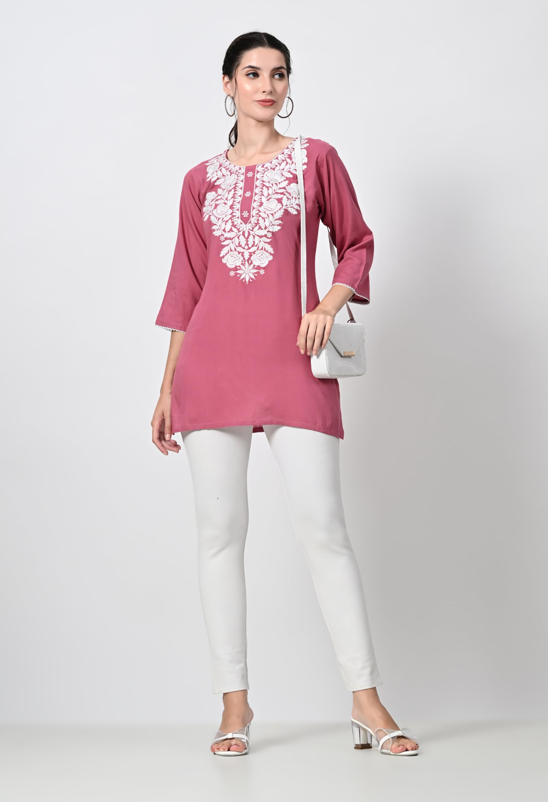 LIBOZA Kurti for Women - Chikankari - Image 4