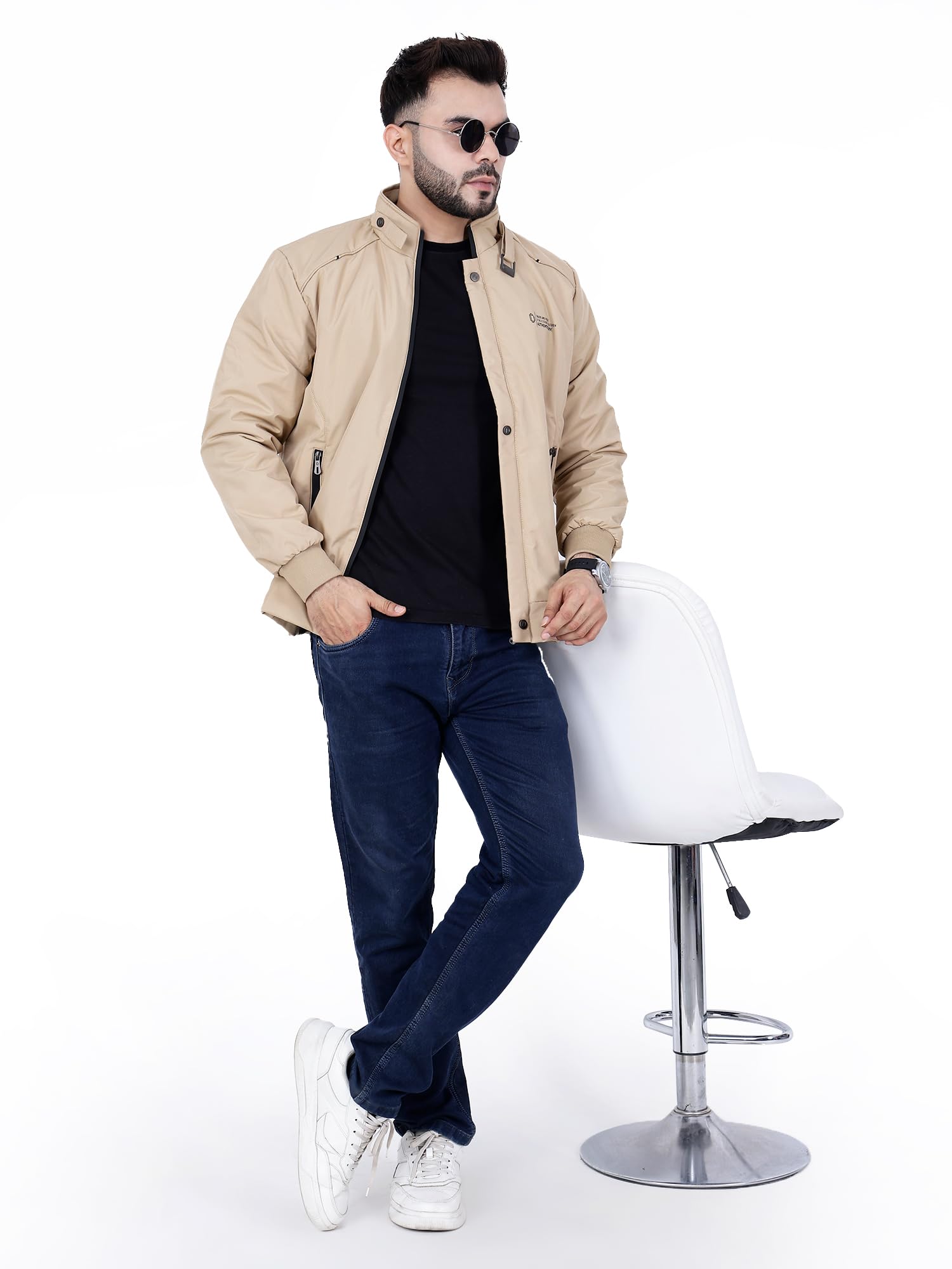 Dolllar Men Casual Zipper Bomber Jacket - Image 2