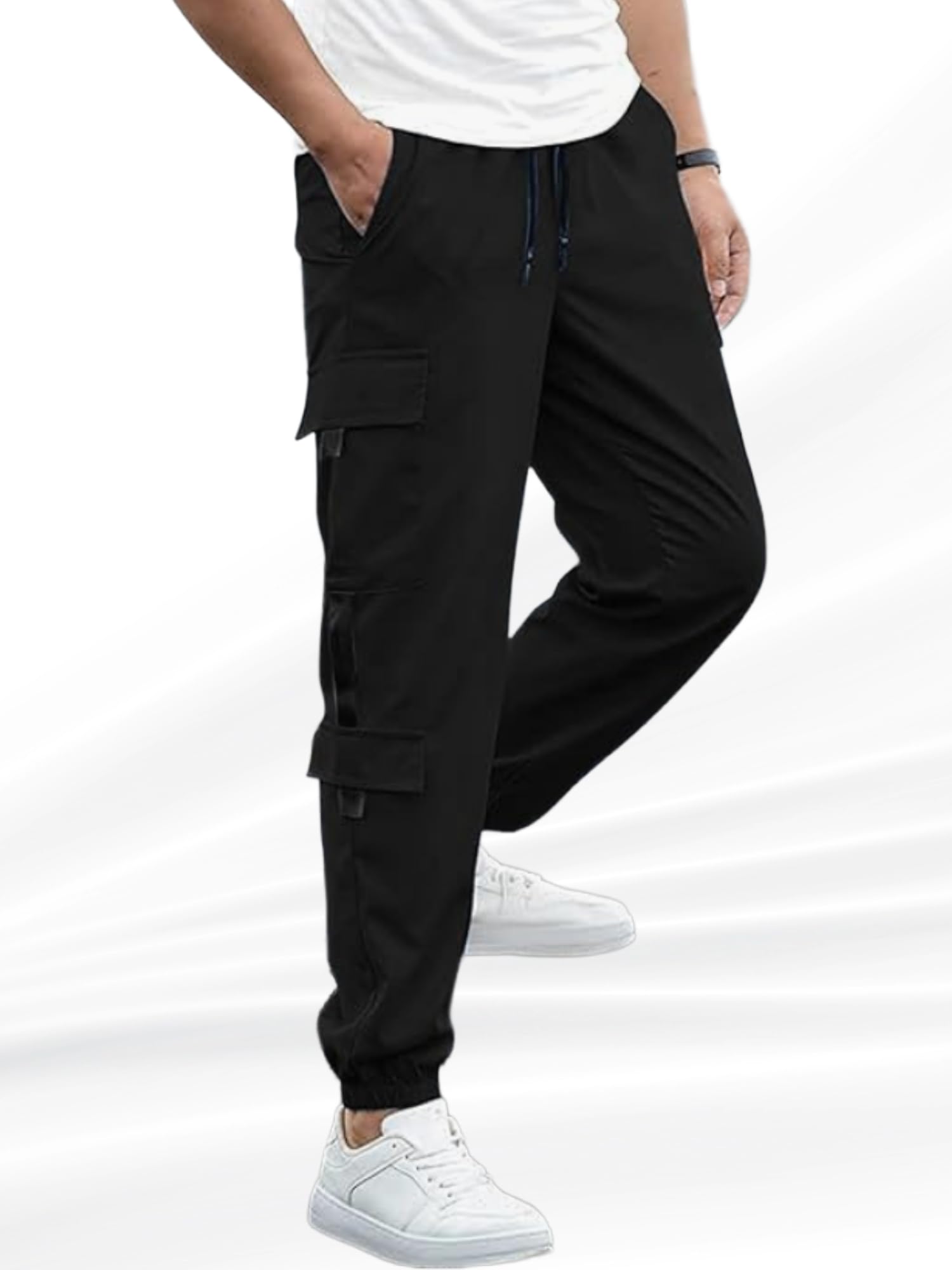 GarbGlide Men's Track Pant - Black Light Grey - Image 4