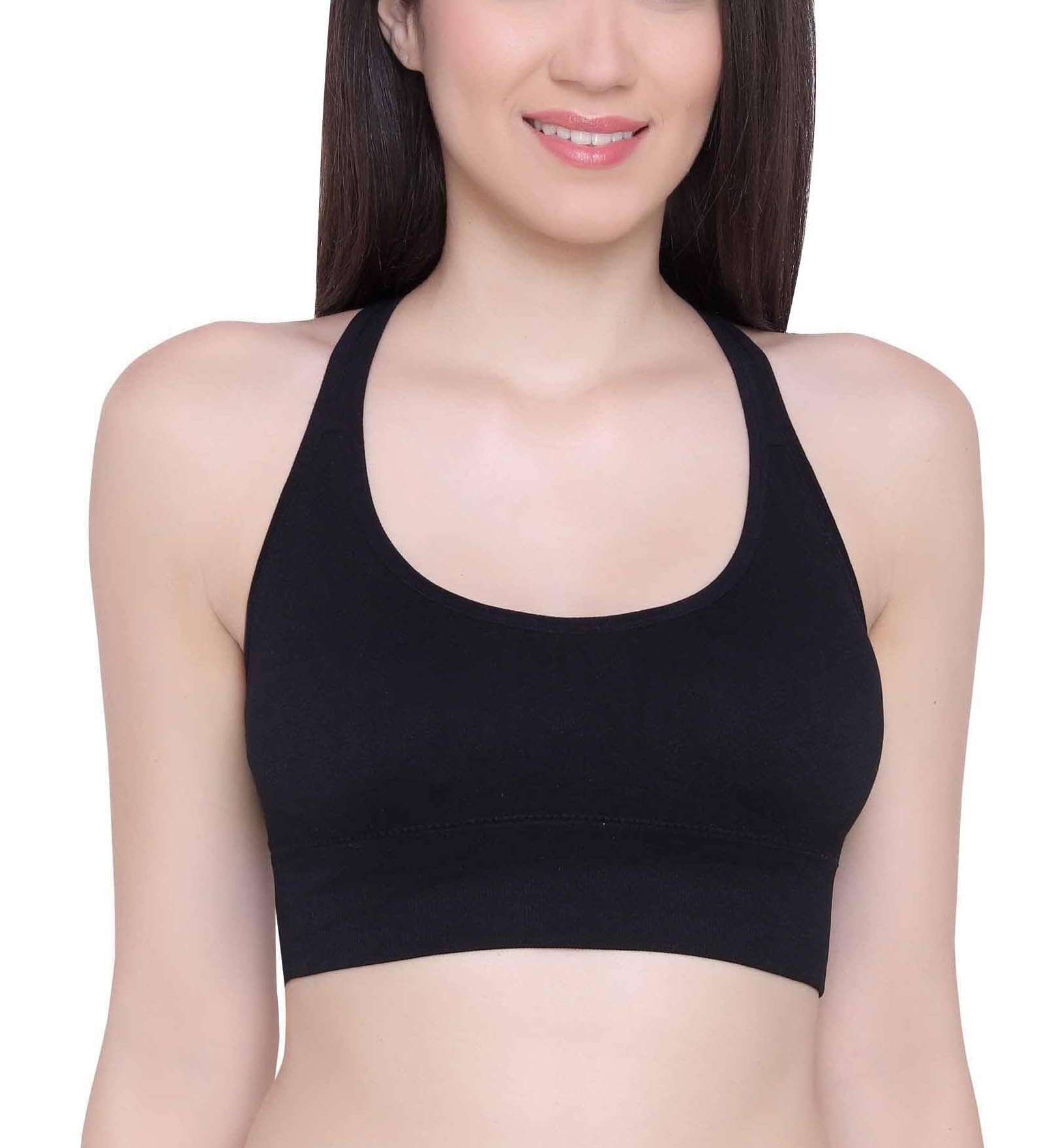 GLAMORAS Women's Nylon Spandex Padded Sports Bra - Image 2