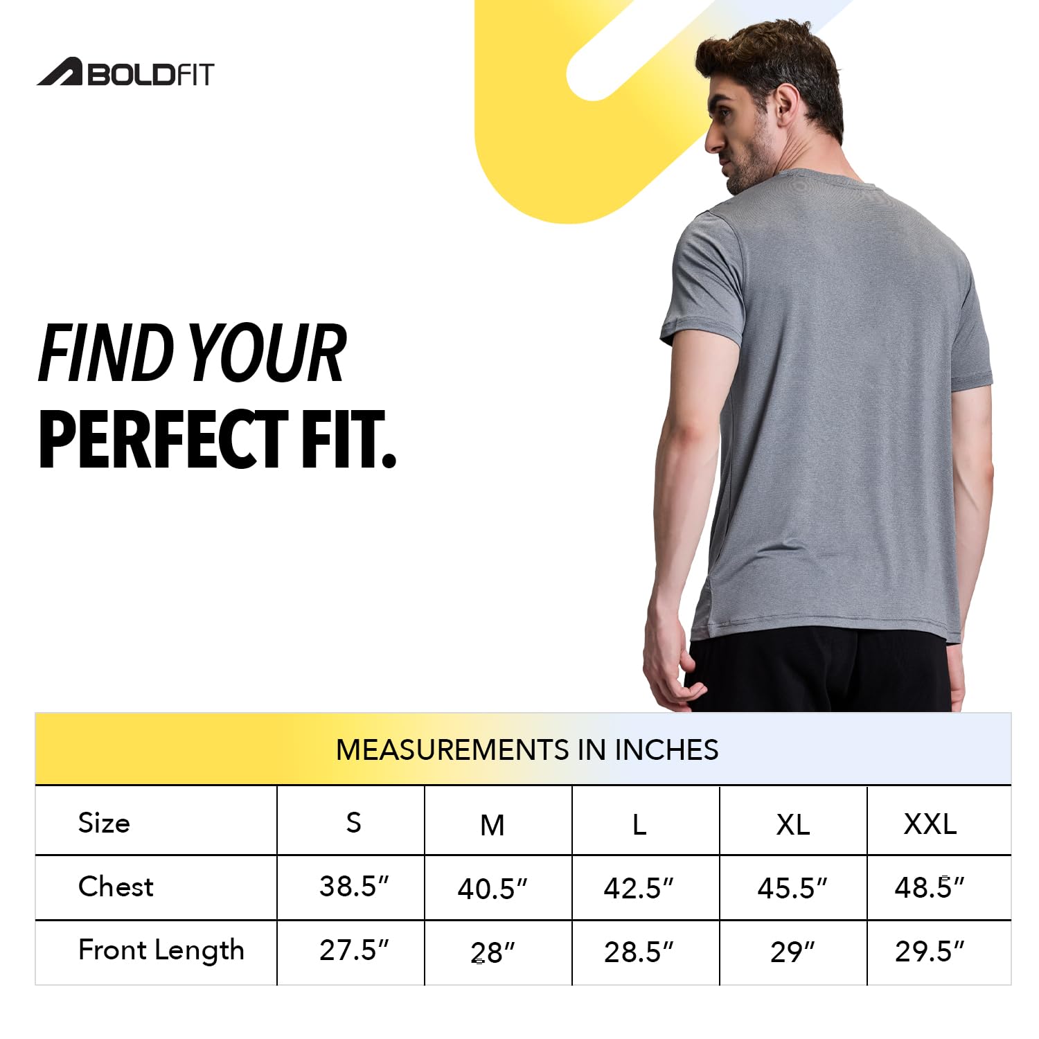 Boldfit Men's T-Shirt - Grey - Image 3
