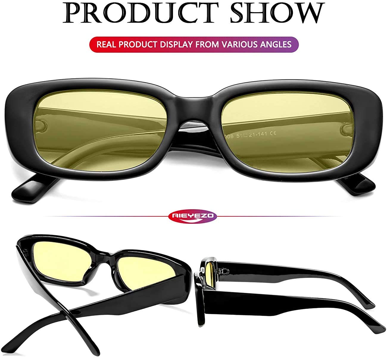 ELEGANTE Rectangular Sunglasses for Women - Image 3