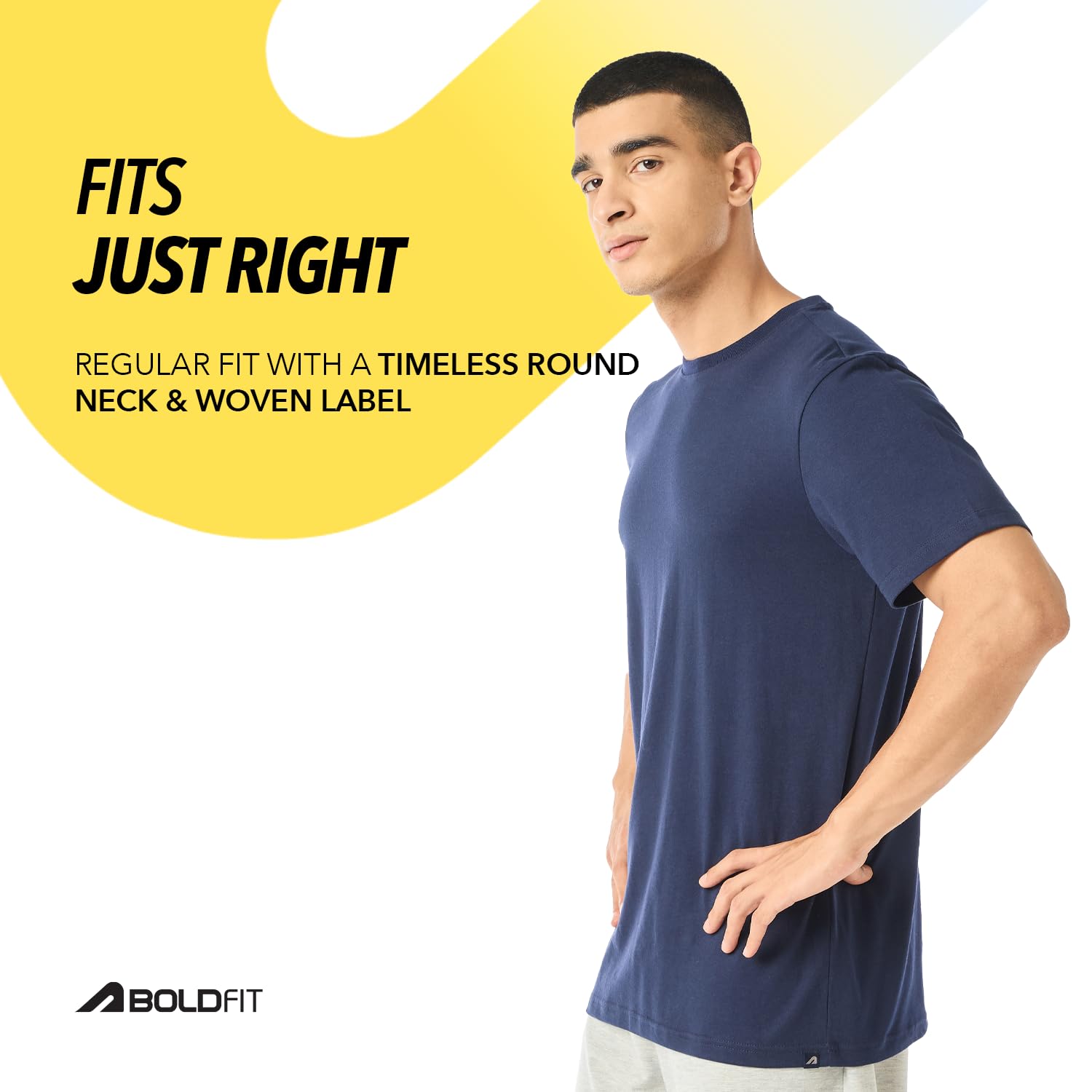Boldfit Mens Tshirt - Navy - Image 4