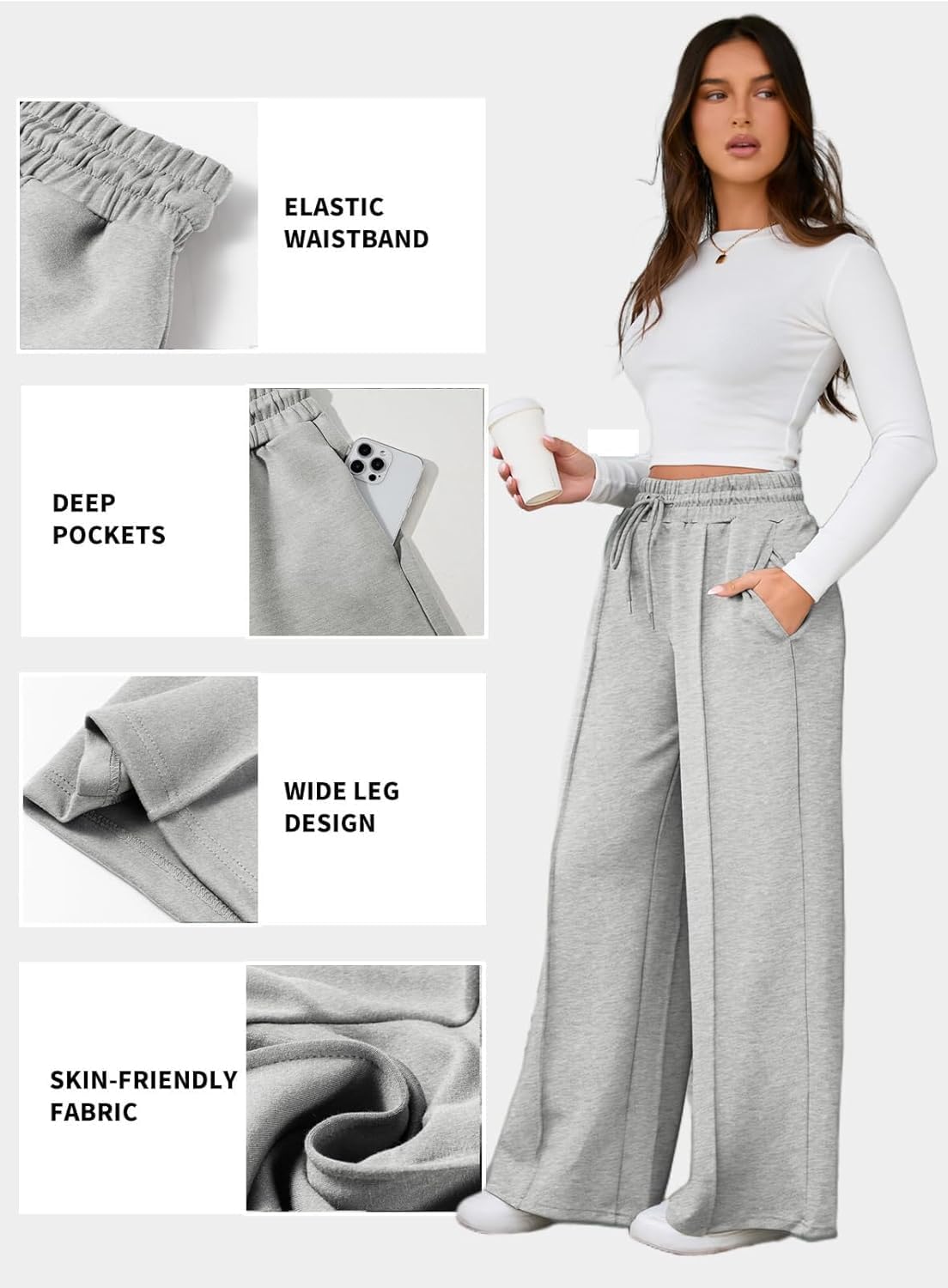 Q RIOUS Women's Trouser - Grey - Image 3