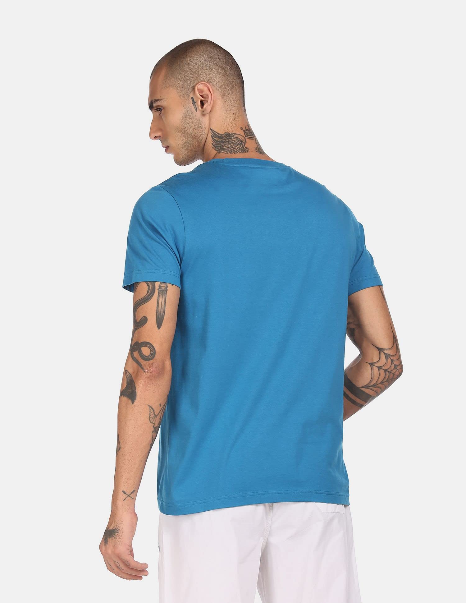 U.S. Polo Assn Men's T-Shirt - Blue Printed - Image 4