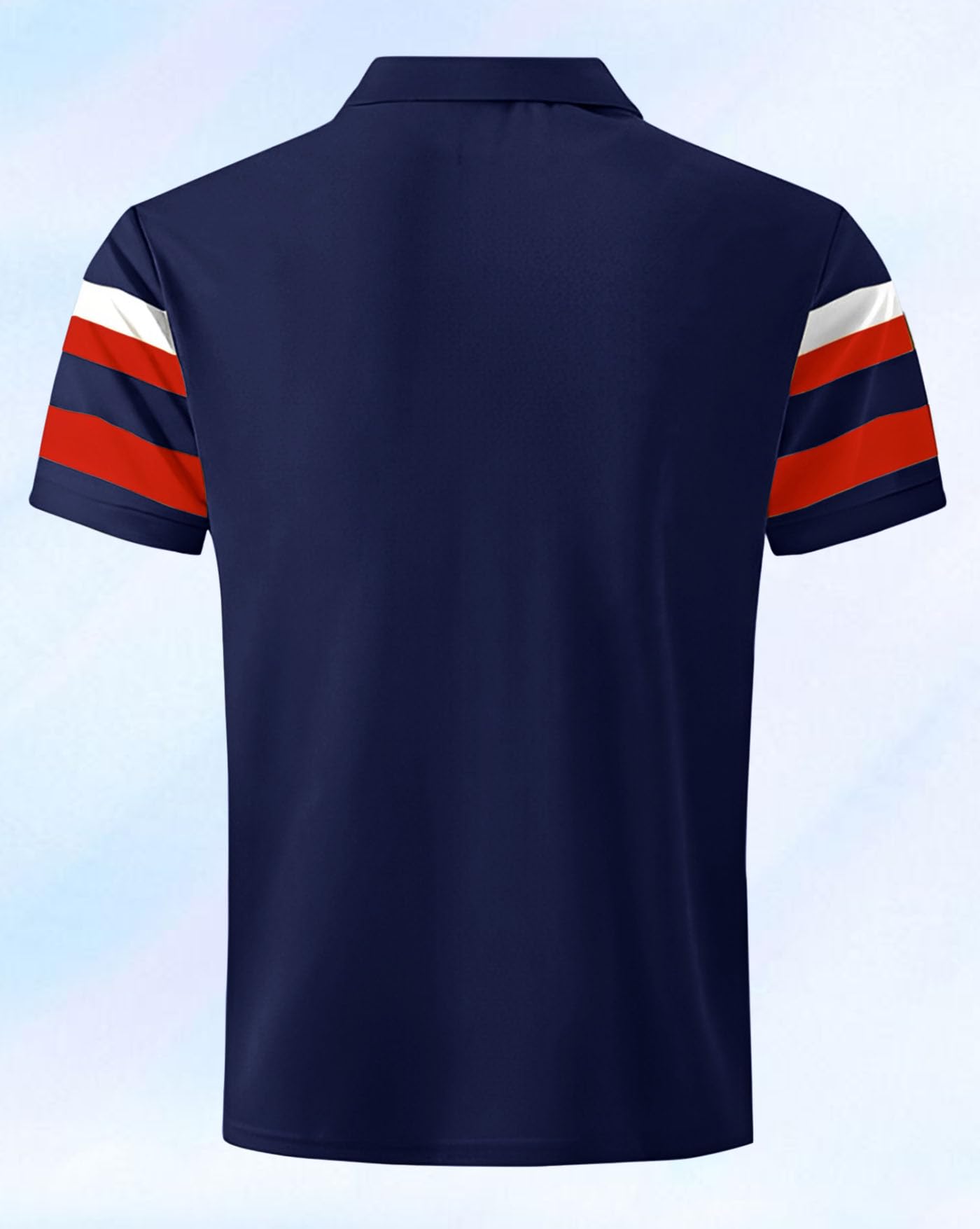 AUSK Men's Polo T-Shirt - Navy Blue - Image 3