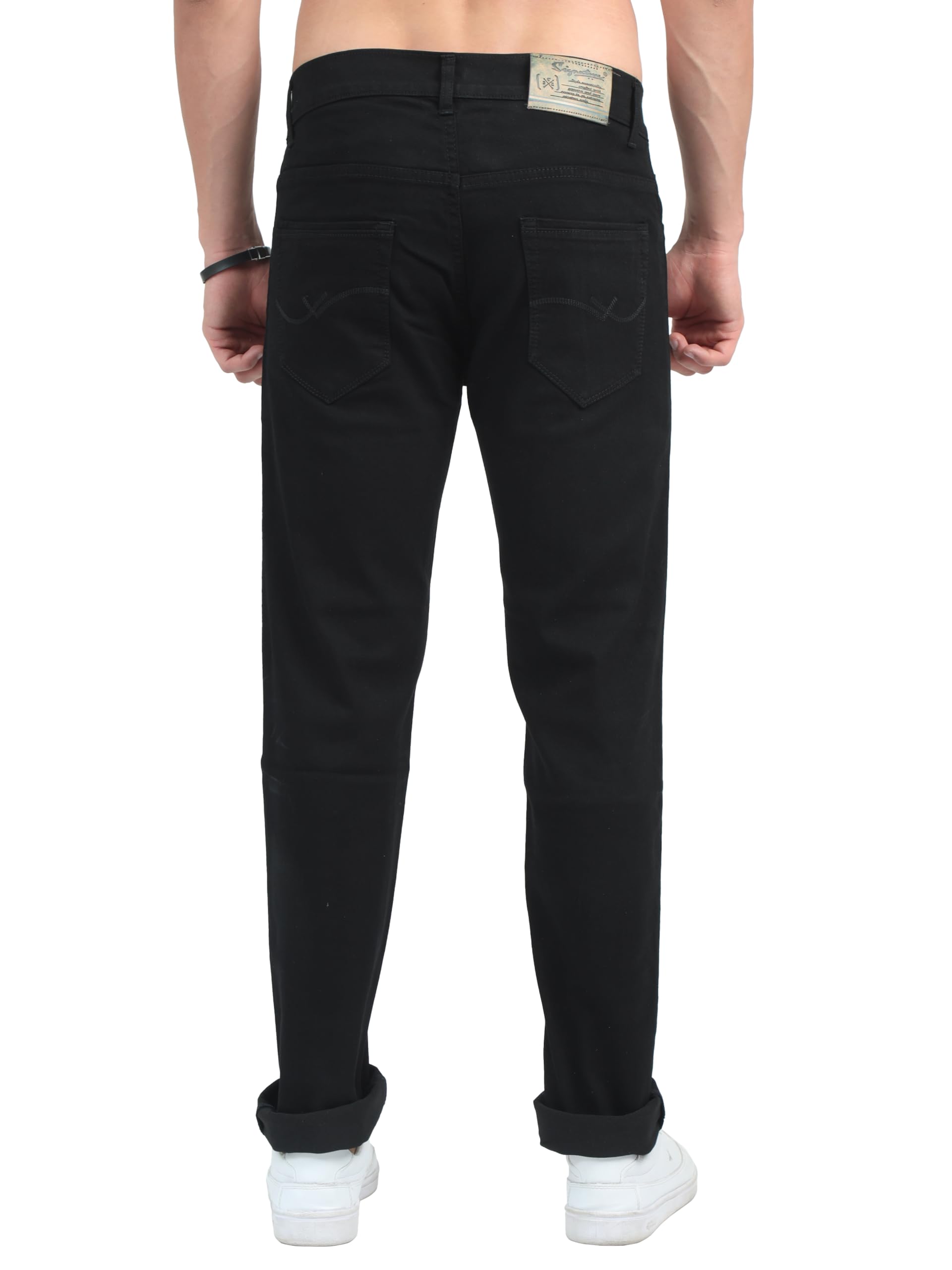 Miraan Men's Black Denim Jeans - Image 2