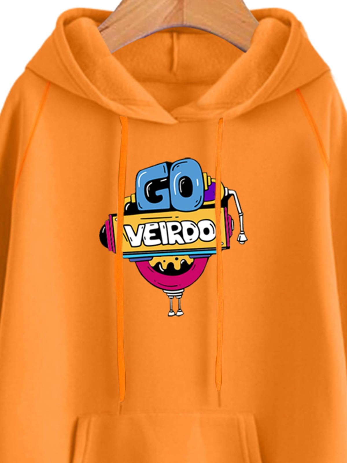 Veirdo Cotton Fleece Hooded Sweatshirt for Men - Image 3