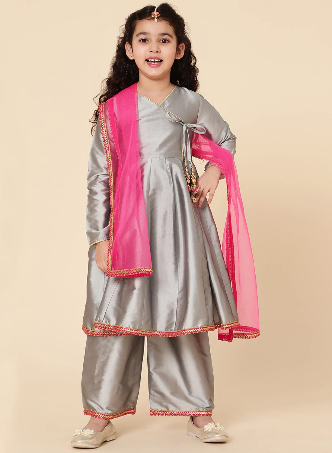 A.T.U.N. Girls Ethnic Anarkali Palazzo Set - Image 2