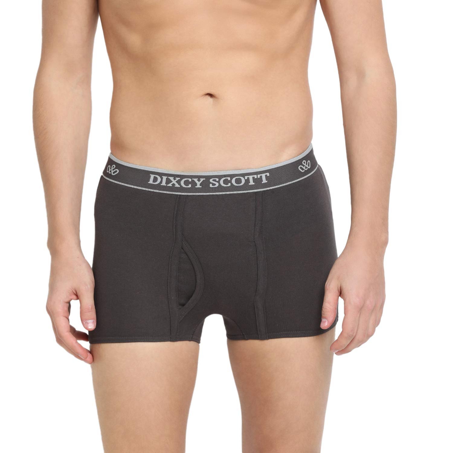 Dixcy Scott Men's Trunks - Coffee Brown Navy Dark Grey - Image 4