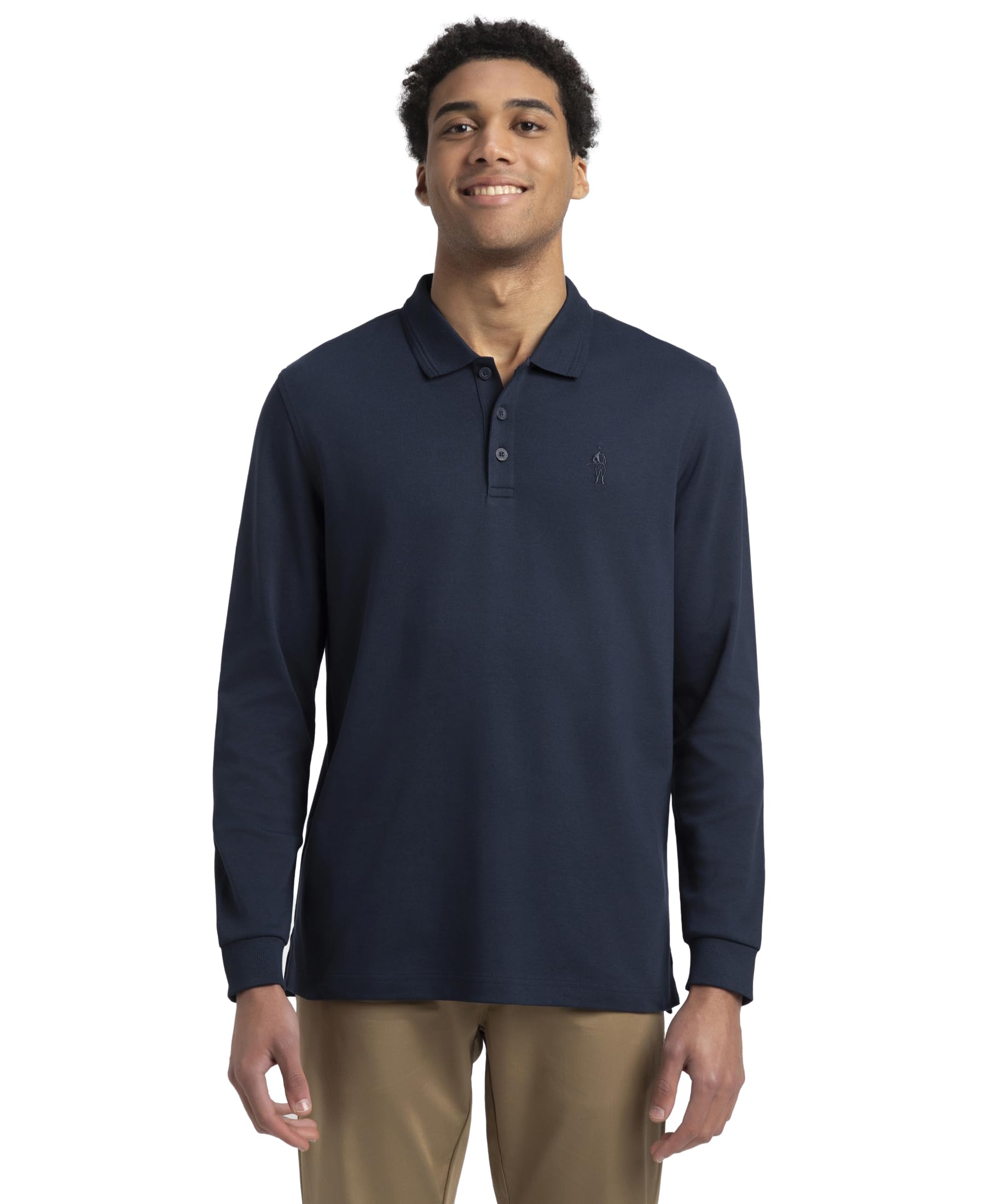 Jockey Men's Cotton Rich Polo T-Shirt - Navy