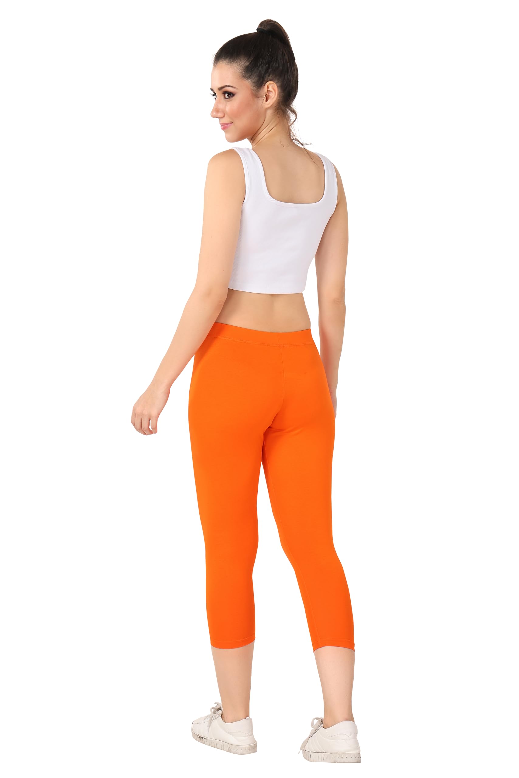 TRASA Women's Tailored Cut Leggings - Orange - Image 5