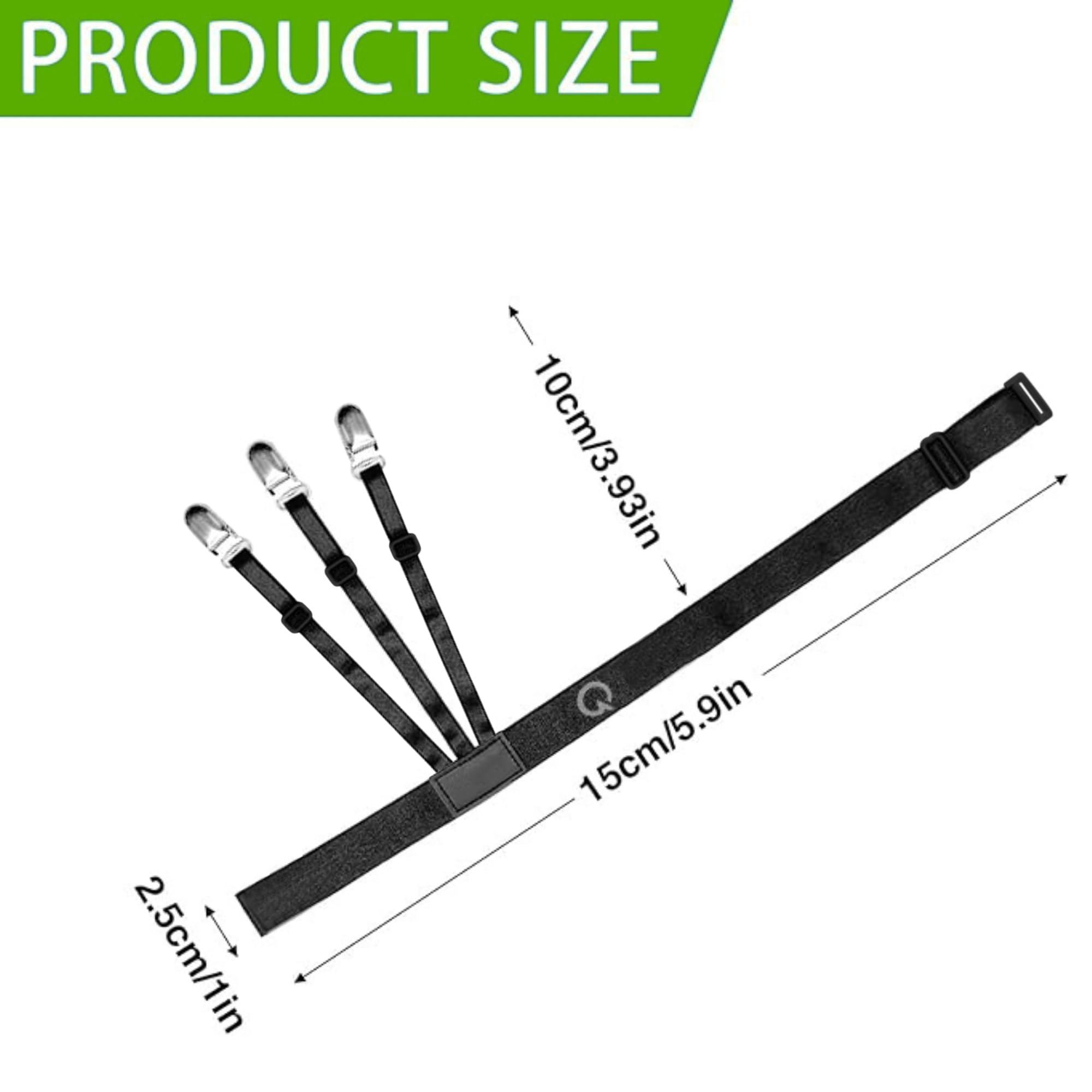 QUALIFT Men's Shirt Stays Adjustable Garter Belt - Image 3